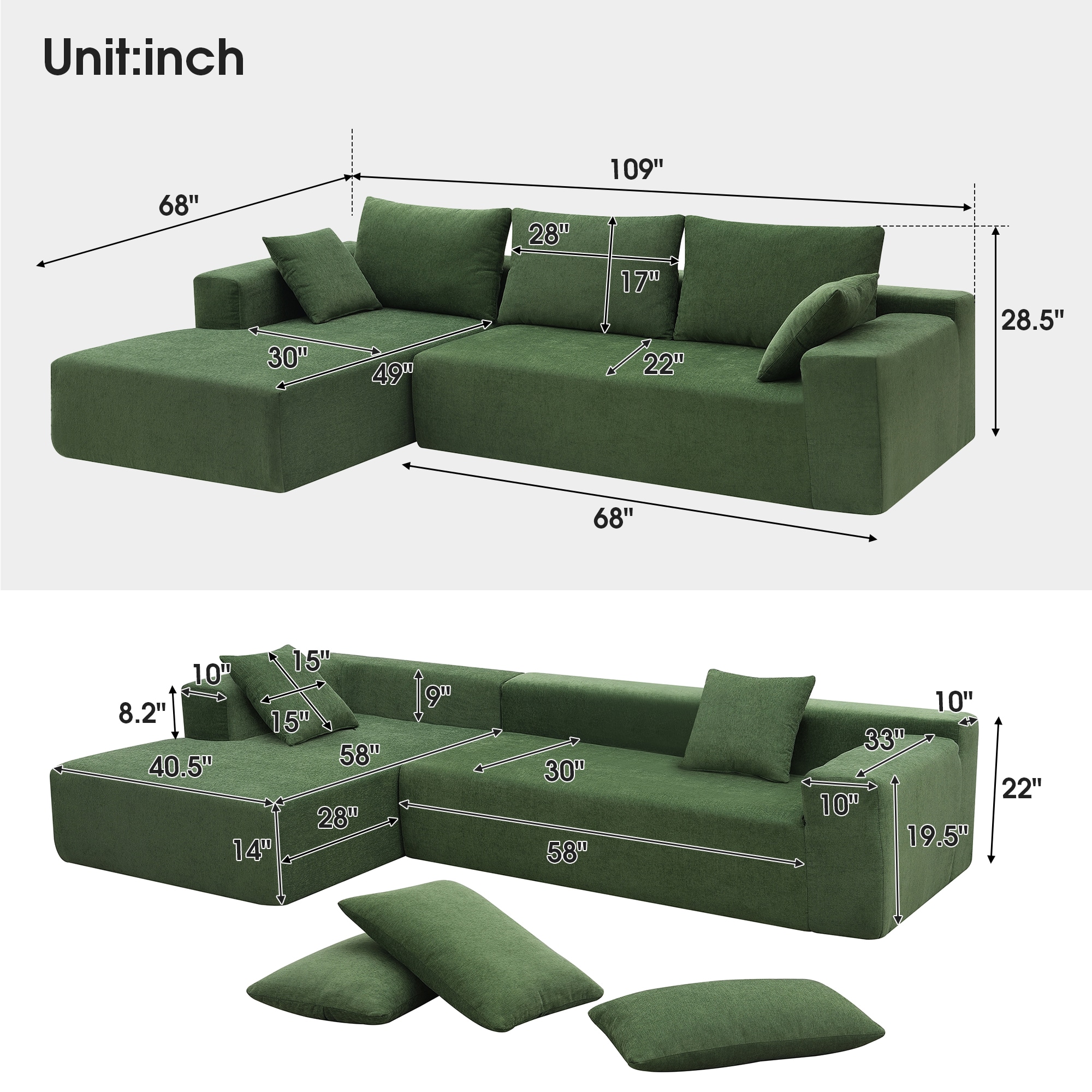 LIVIZA GGJD014GN Sofas-Loveseats - View #3