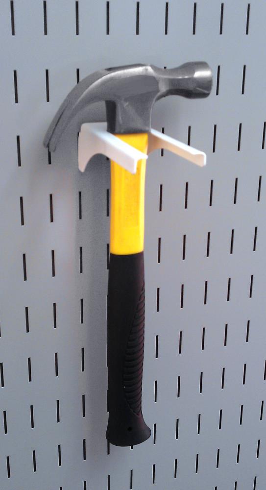 Pegboard Hammer Holder Bracket - Slotted Handle Hook - Wall Control