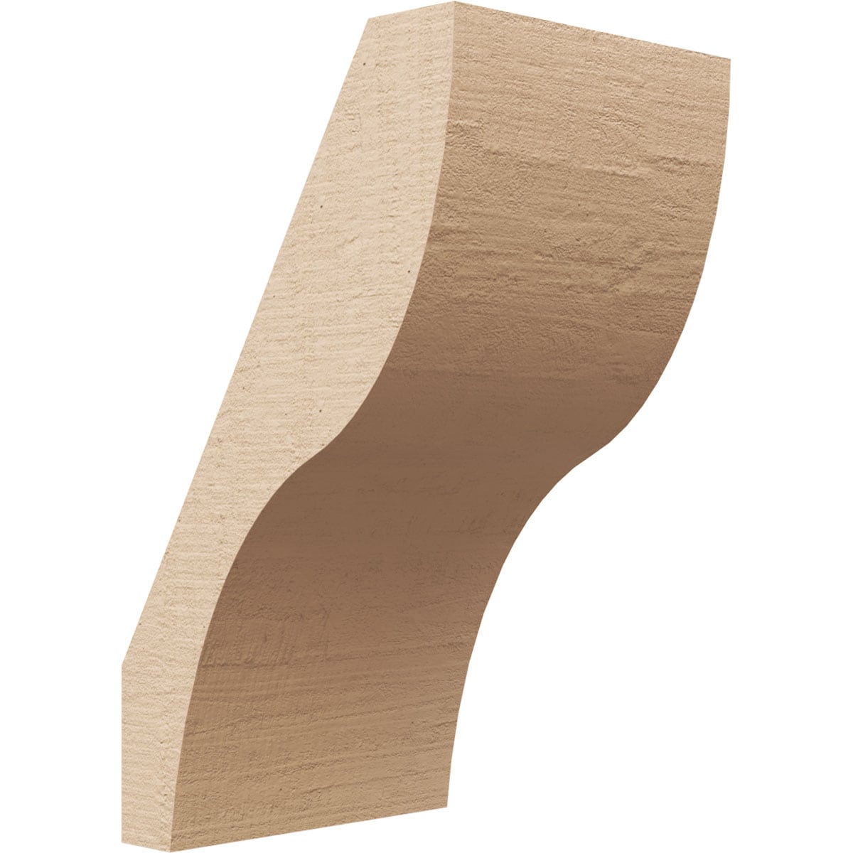 Ekena Millwork BRCUR05X06X10GNVRCPR 5-in x 10-in x 6-in Primed Urethane Geneva Rough Cedar Woodgrain TimberThane KneeBrace
