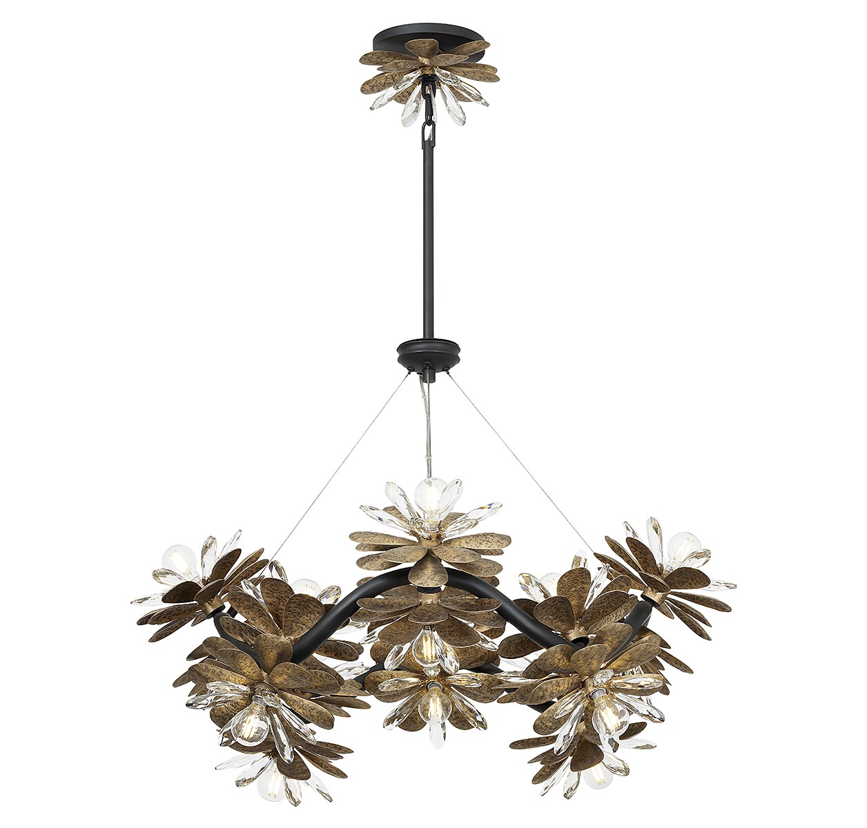 Giselle 16-Light Delphine Crystal and Metal Chandelier