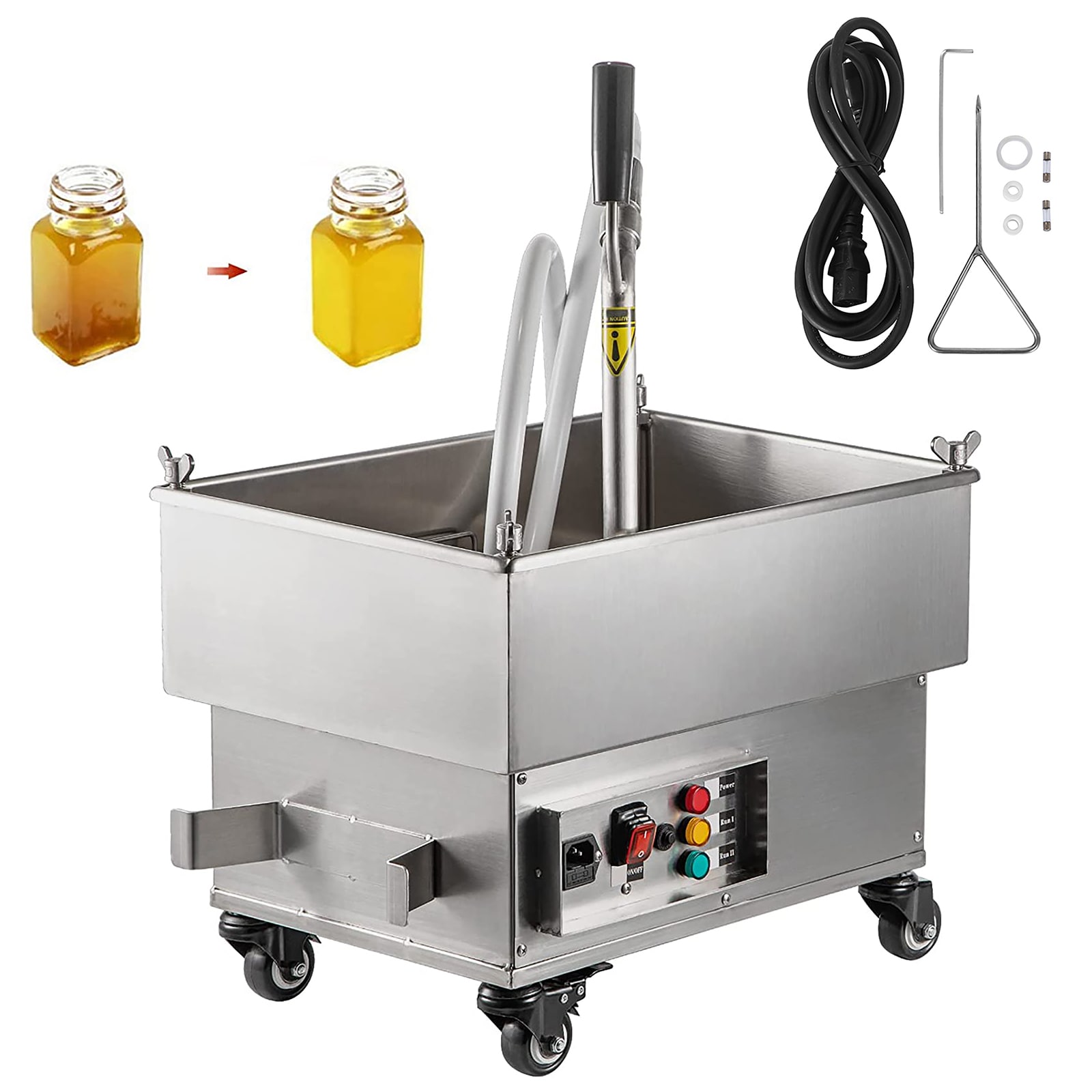 Triple Basket Electric Deep Fryer, 4.7 Quarts / 19 Cups Oil Capacity, Lid  with View Window, Professional Style - AliExpress