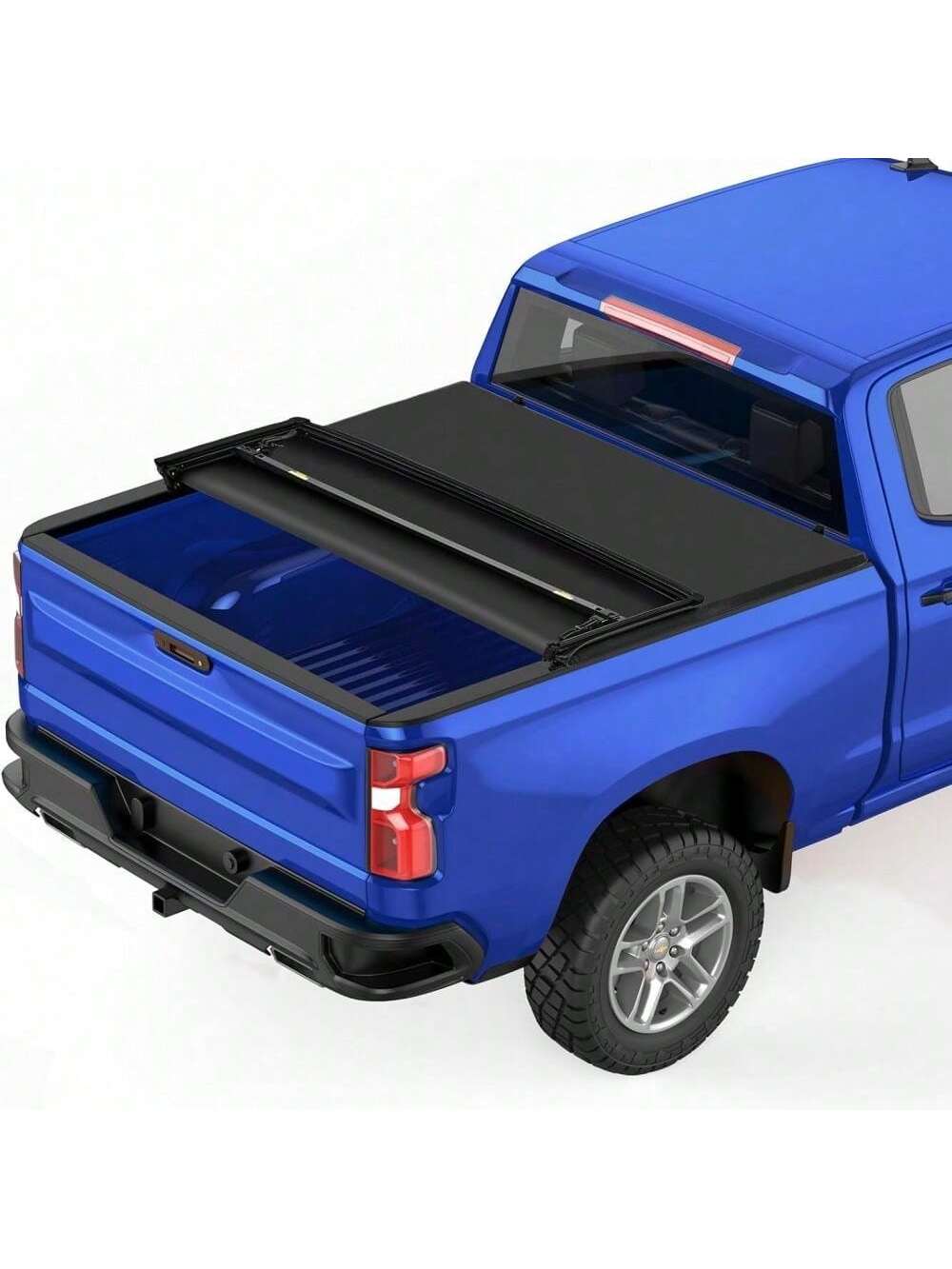 Qeetex PAU-0K13ZQIE-HF4 Soft Tri fold Truck Bed Tonneau Cover Compatible with 2009 2014 Ford F150. Fleetside 5.5 FT Bed