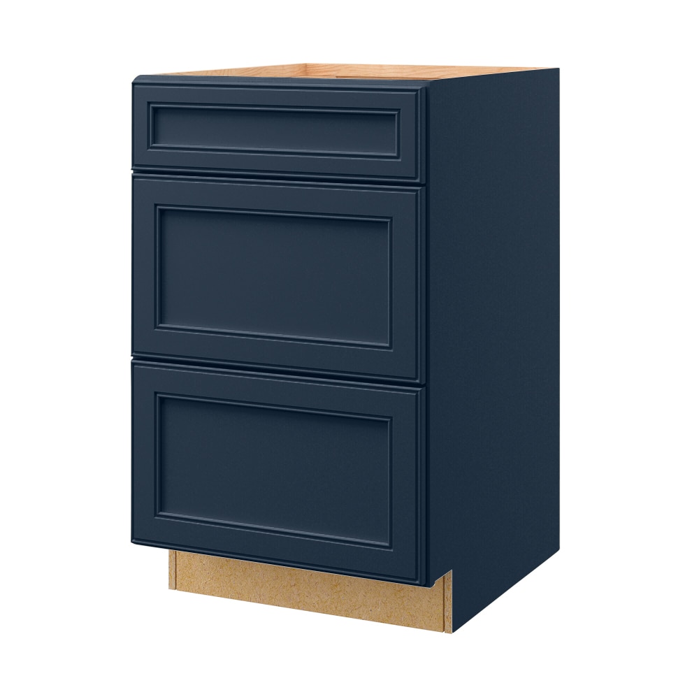 allen + roth 21210SH Southam 21-in W x 34.5-in H x 24-in D Navy 3 -Drawers Drawer Drawer base Fully assembled Cabinet (Recessed Panel Square)