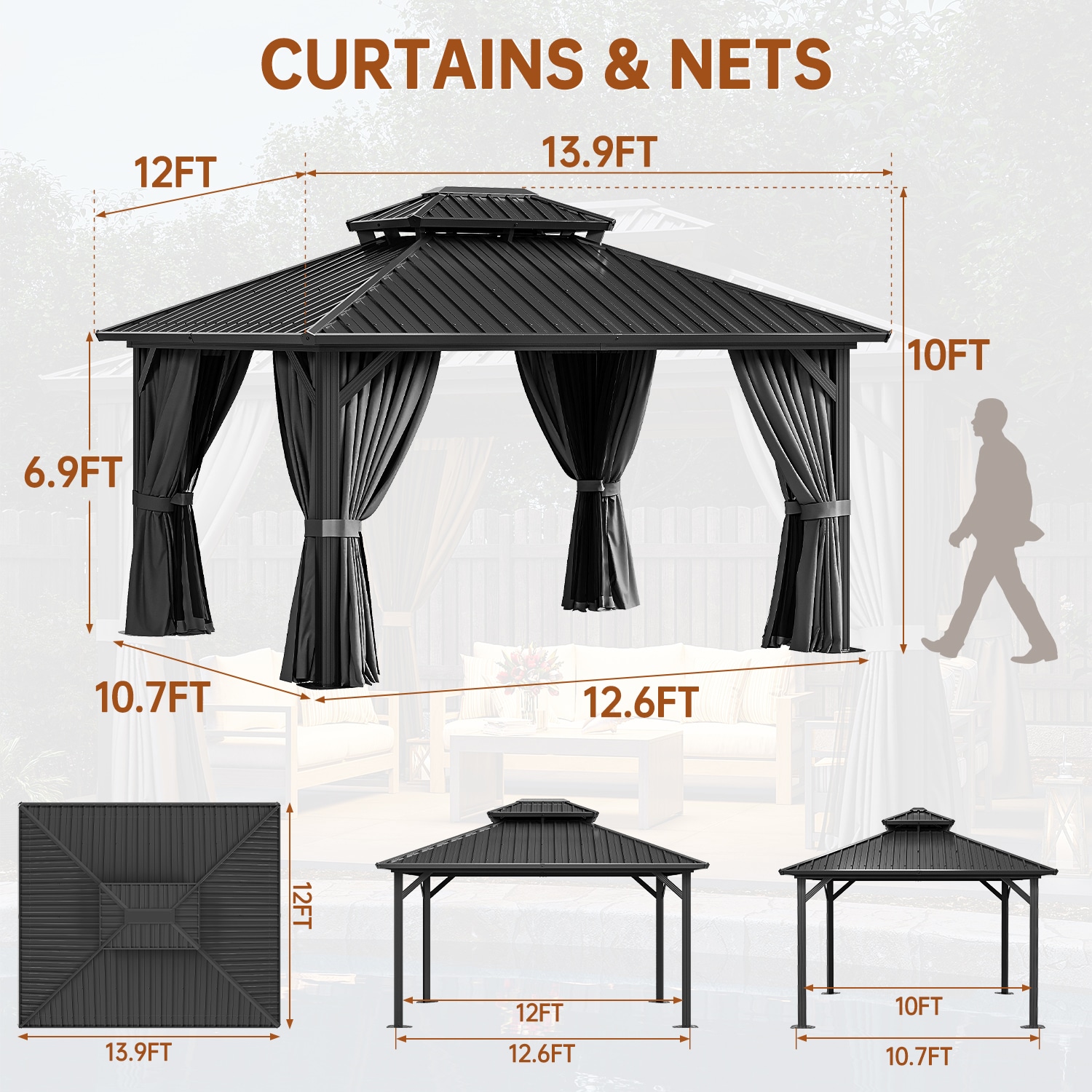Bapipro BPIG05G53 Wood-Resin-Gazebos - View #7