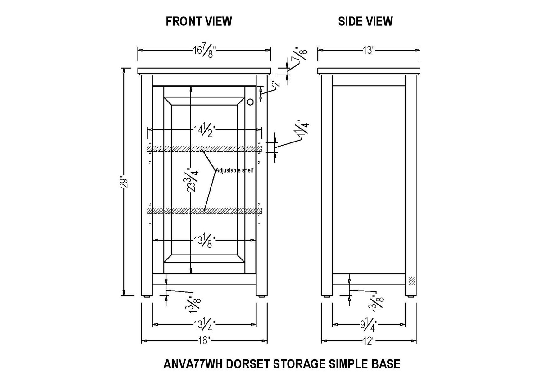 Alaterre Furniture ANVA77WH Linen-Cabinets - View #7