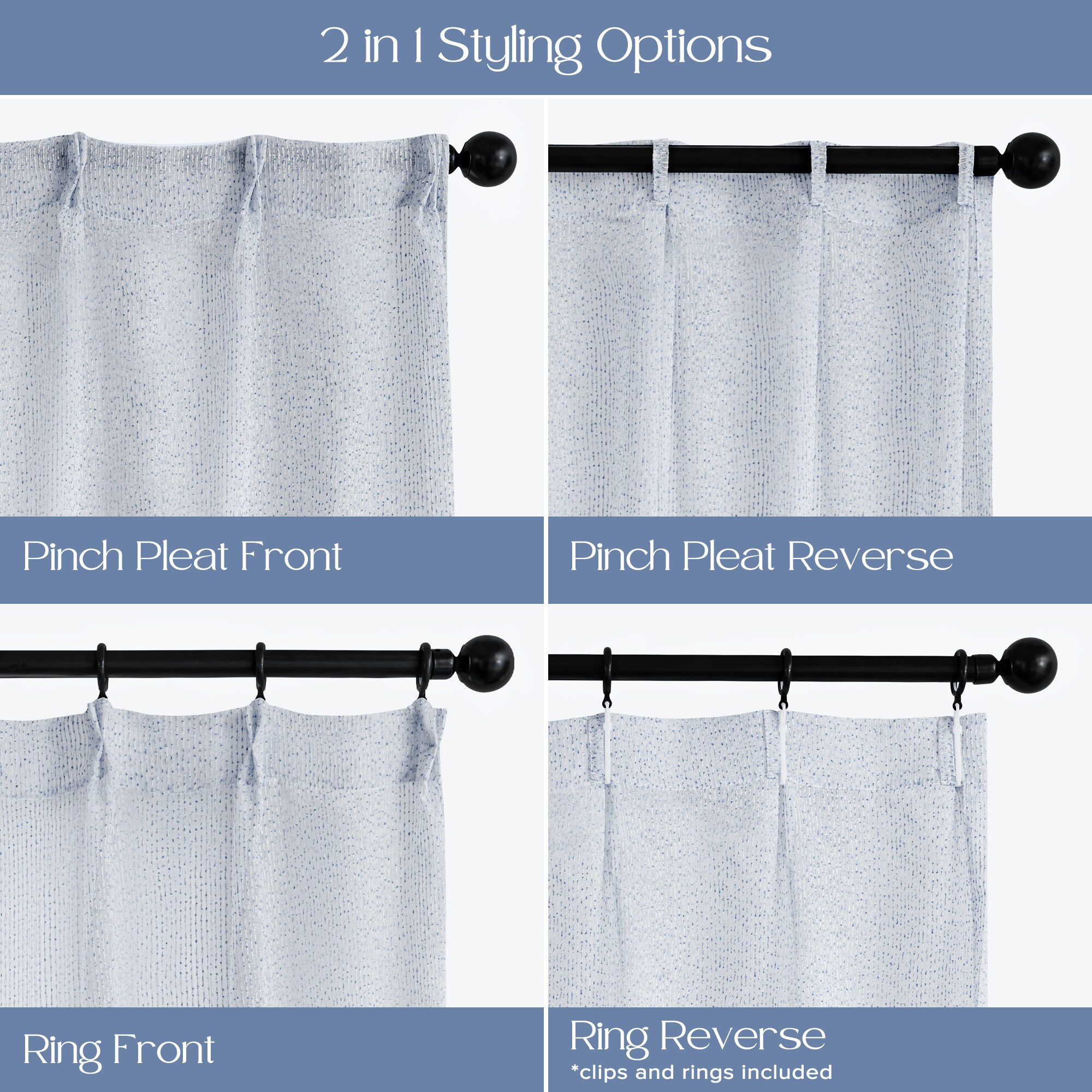 Awesome Home AH-W19PL-NB3896 curtains - View #4