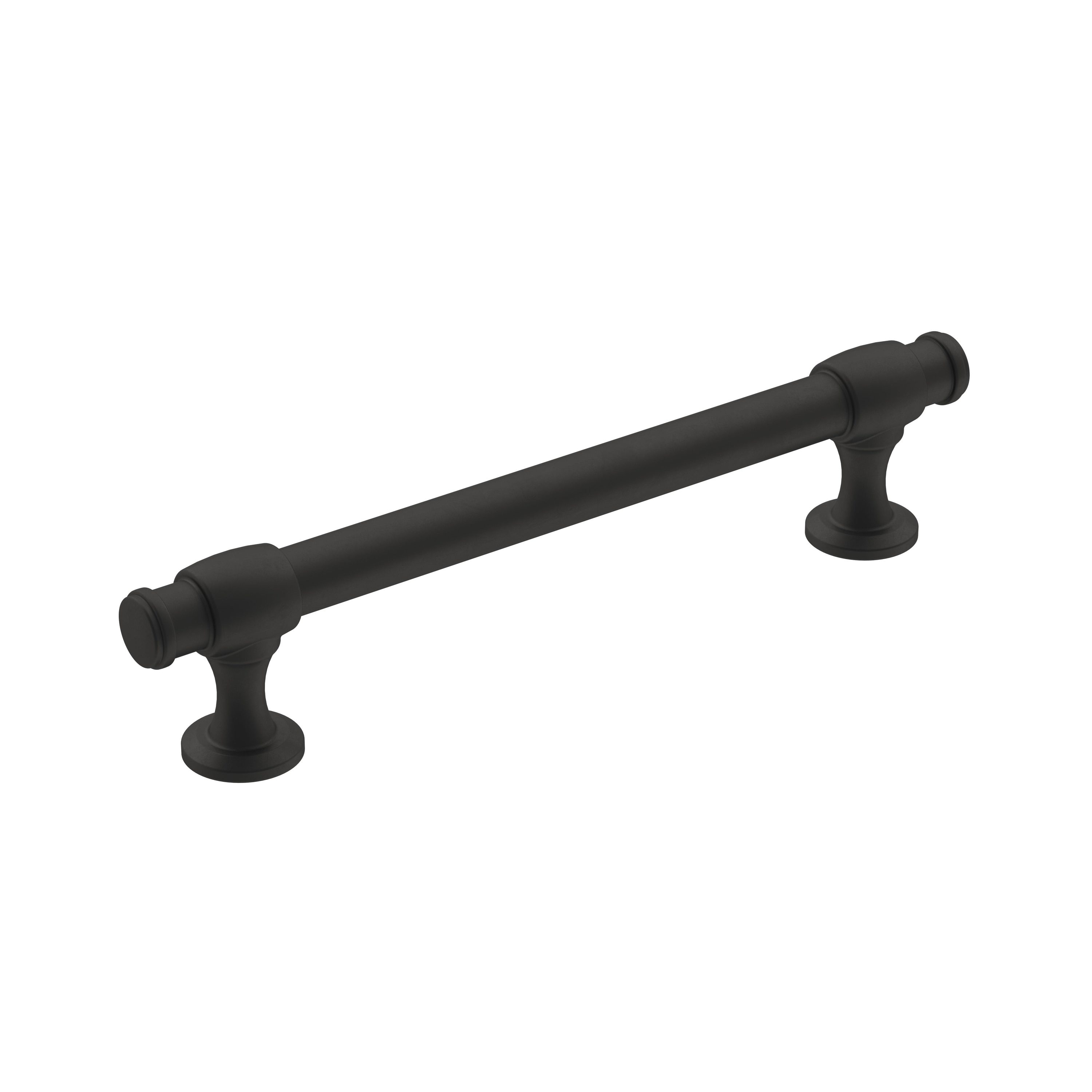 Amerock BP36767FB Winsome 5-1/16-in , 128mm Center to Center Matte Black Cylindrical Bar