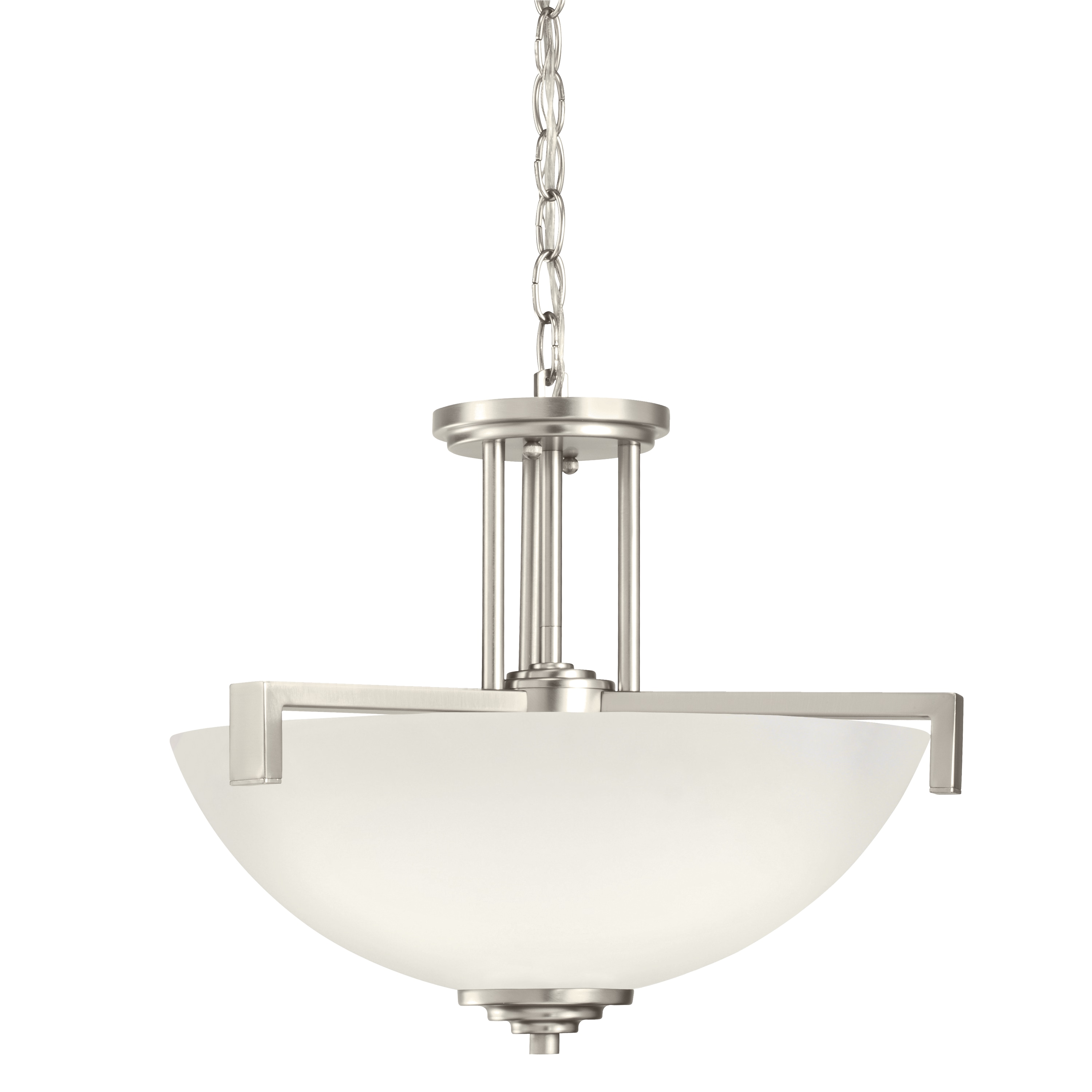 Kichler Eileen 3-Light Brushed Nickel Modern/Contemporary Etched Glass ...