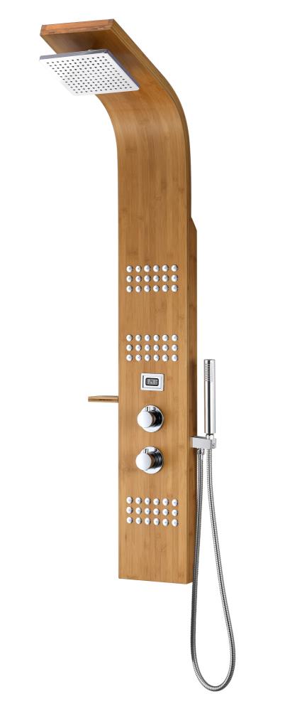 ANZZI Crane Natural Bamboo 3-Spray Shower Panel System (Valve Included)