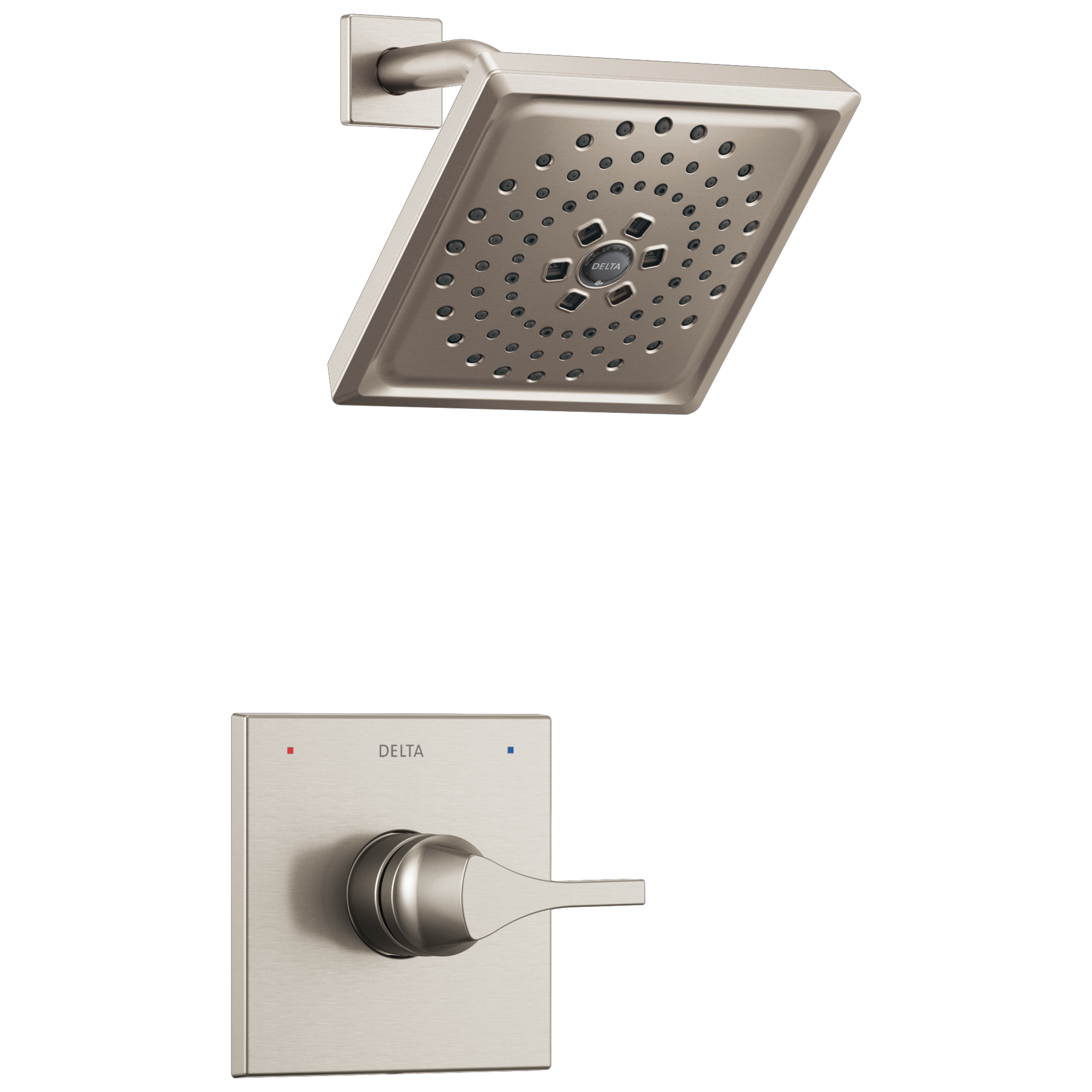 Delta T14274-SS Zura Stainless 1-handle Multi-function 7.6875-Inches Square Shower Faucet