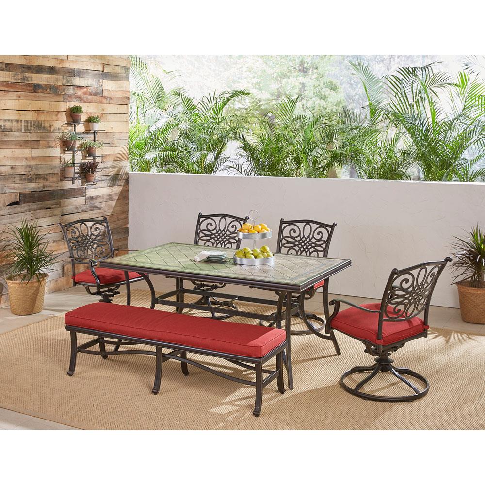 Hanover MONDN6PCSW4BN-RED Patio-Dining-Sets - View #8