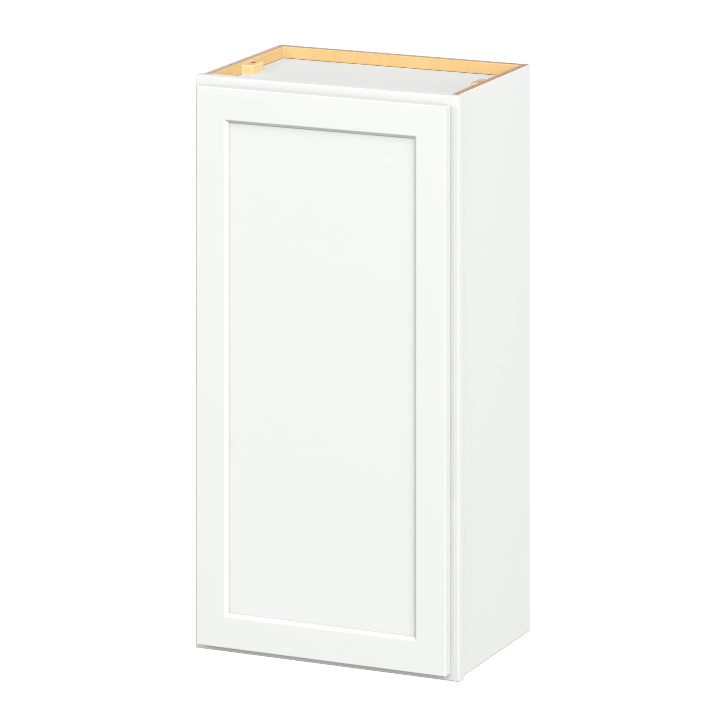 Hugo&Borg PRO Glendale 18-in W x 42-in H x 12-in D Pure White Wall Ready To Assemble Plywood Cabinet (Recessed Panel Shaker Door Style)
