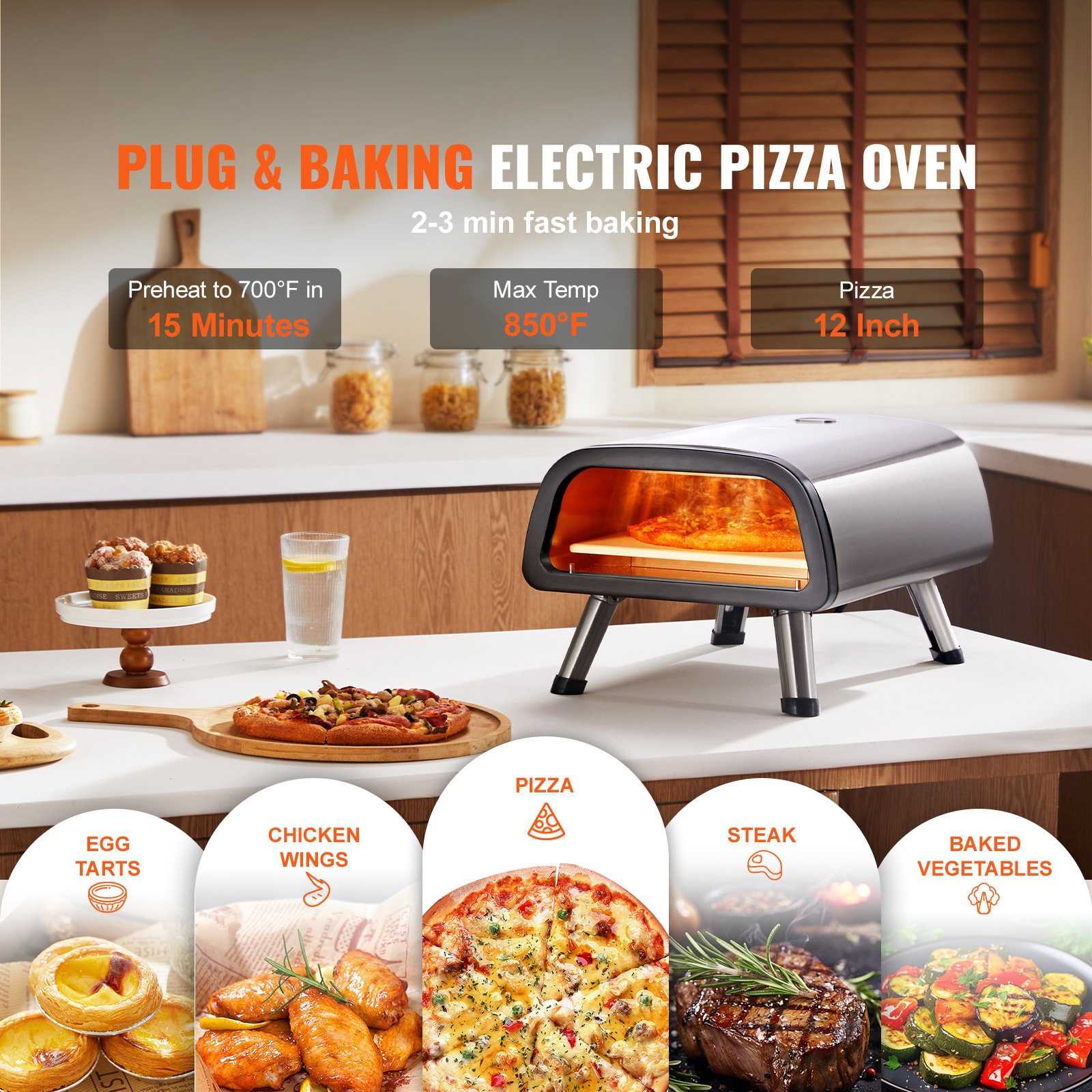 VEVOR SCGDKTMSDPSL06328V1 Outdoor-Pizza-Ovens - View #2