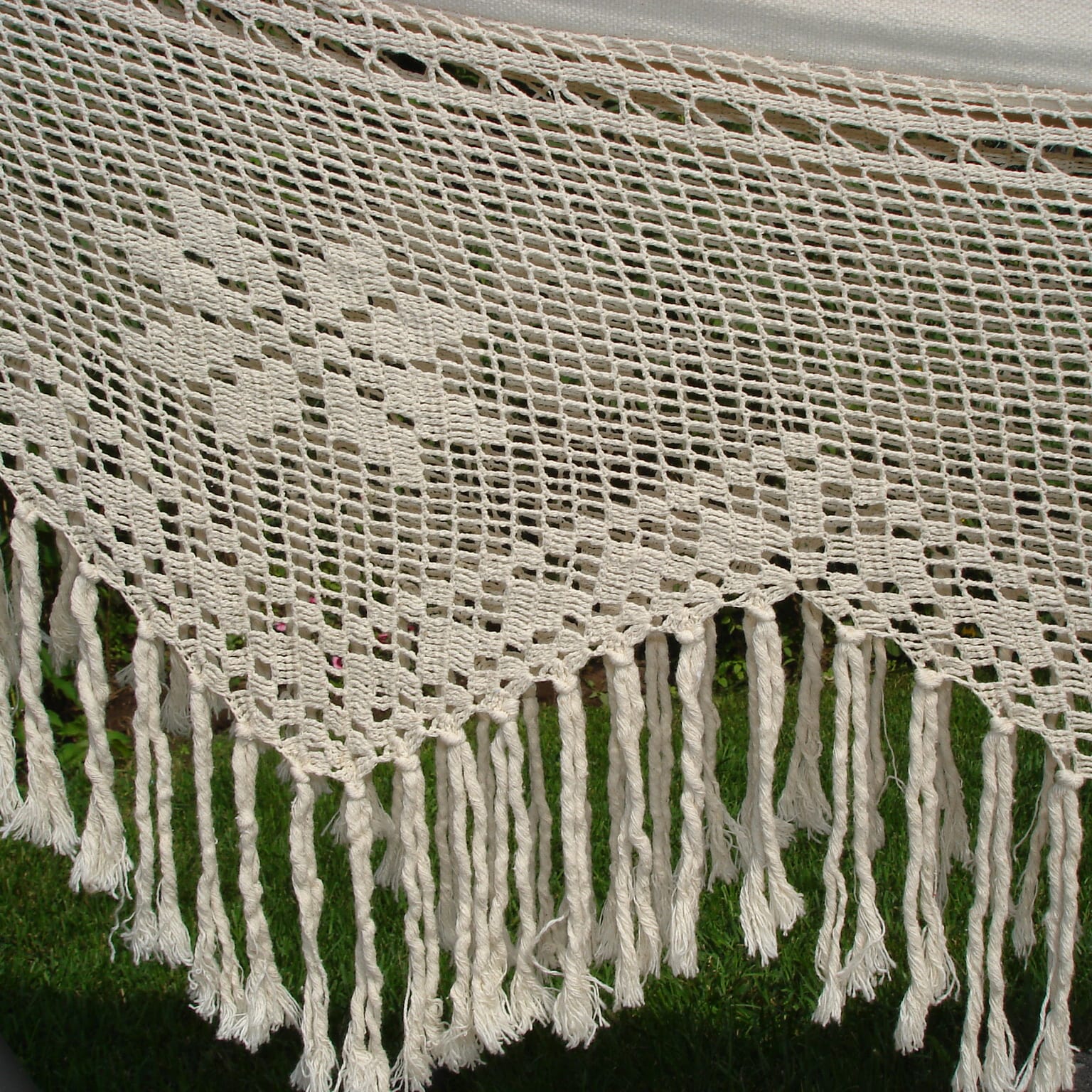 Natural Off-White Cotton Double Deluxe Brazilian Hammock