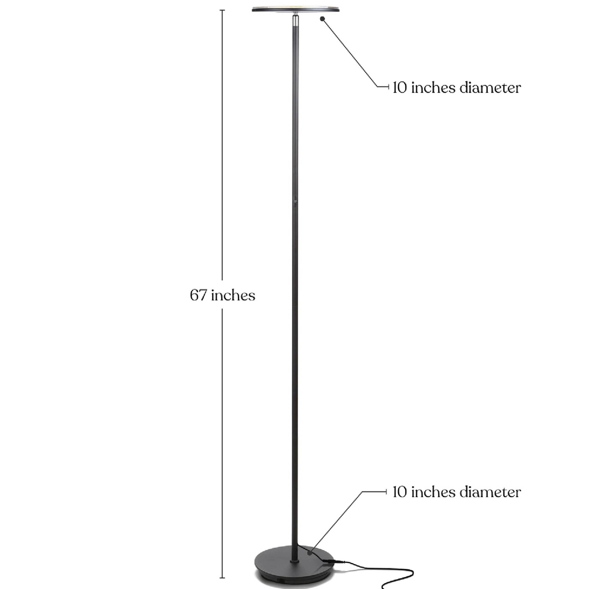 Brightech 67-in Classic Black Torchiere Floor Lamp in the Floor Lamps  department at