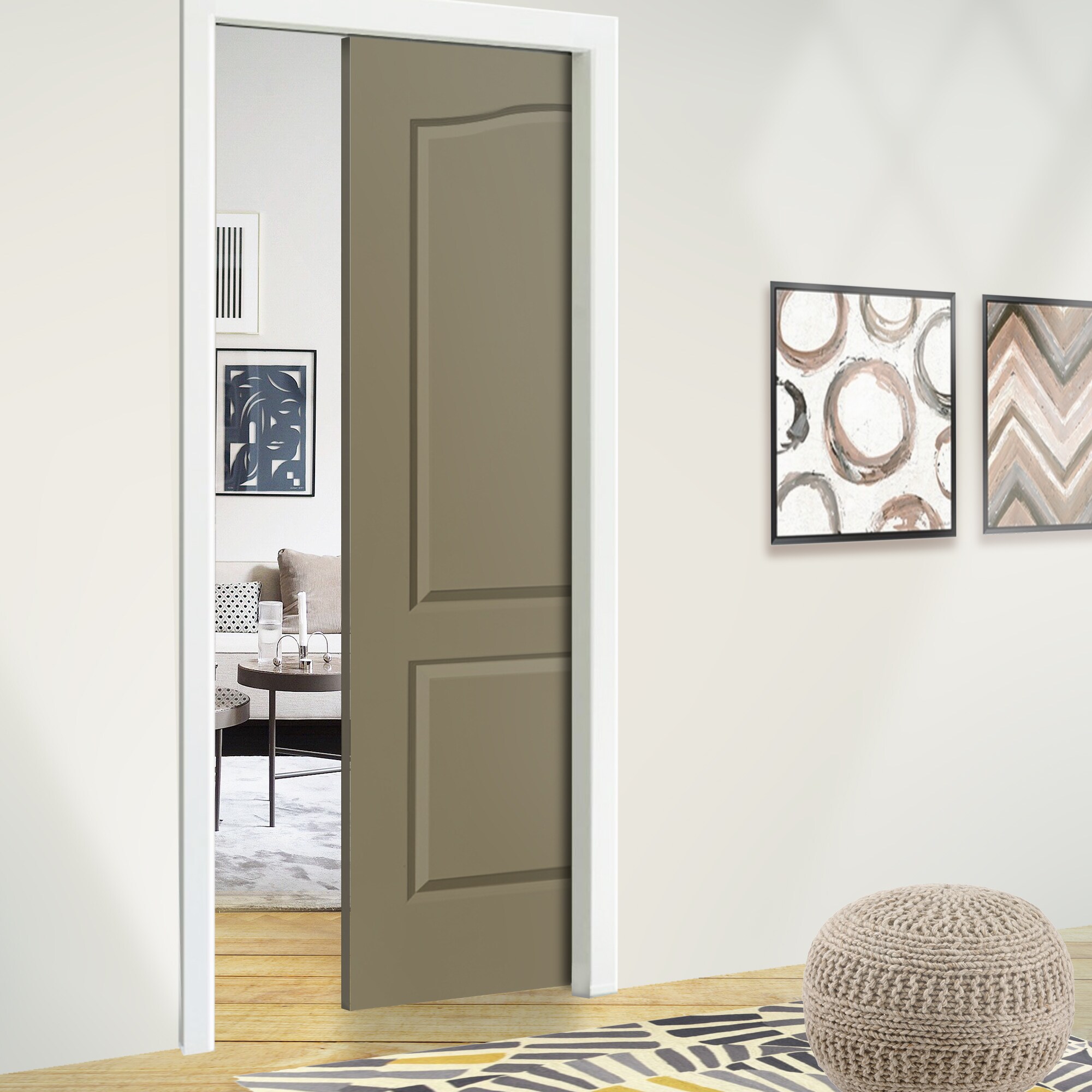 CALHOME PK-2PANEL-RD-30SL Barn-Doors - View #2