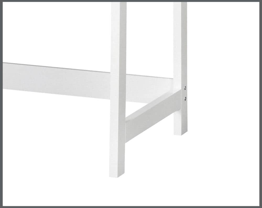 Transitional Two-Tone Oak and White Writing Desk with Drawer
