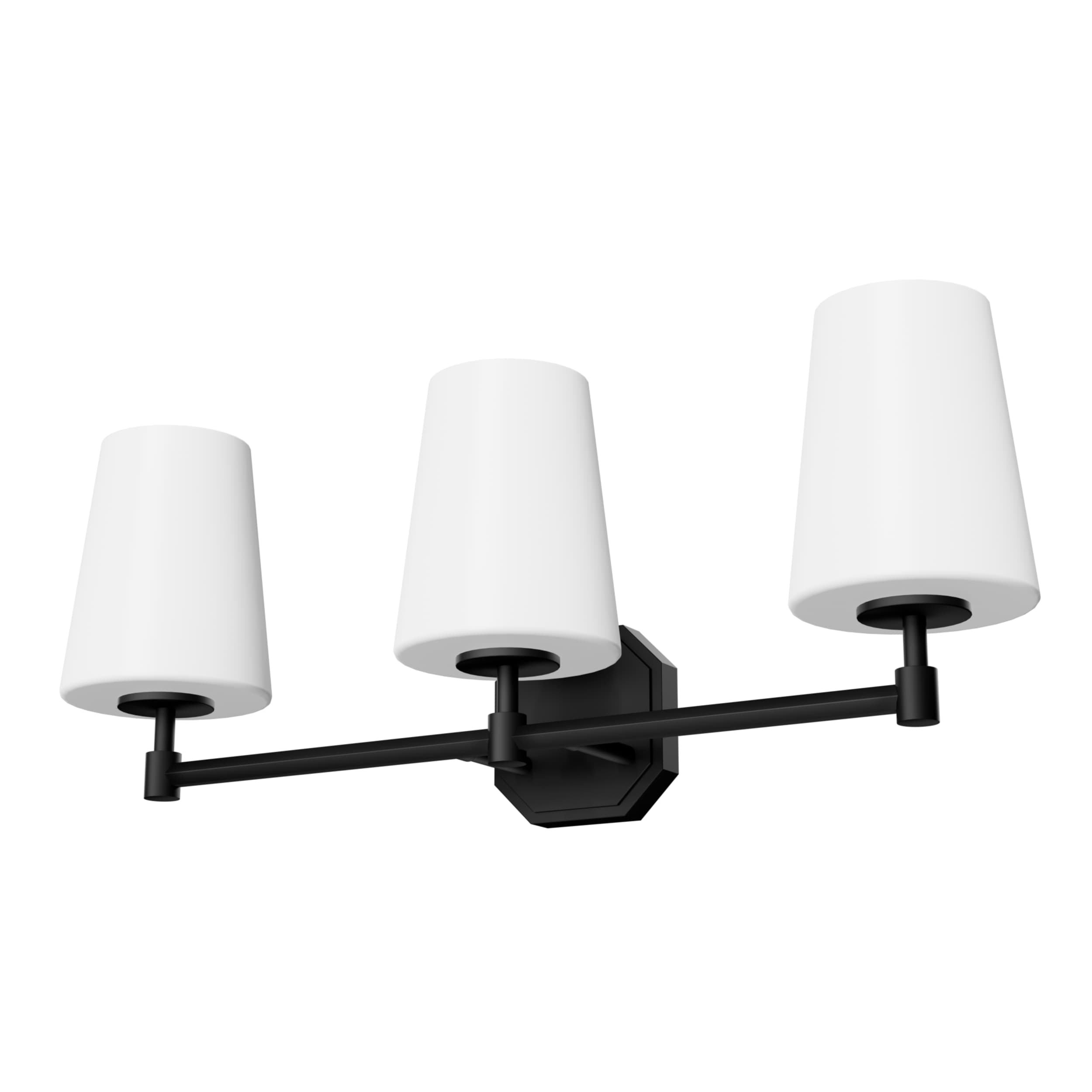 Hunter 48055 Nolita 24.5-in 3 -Light Matte Black Modern/contemporary Vanity light