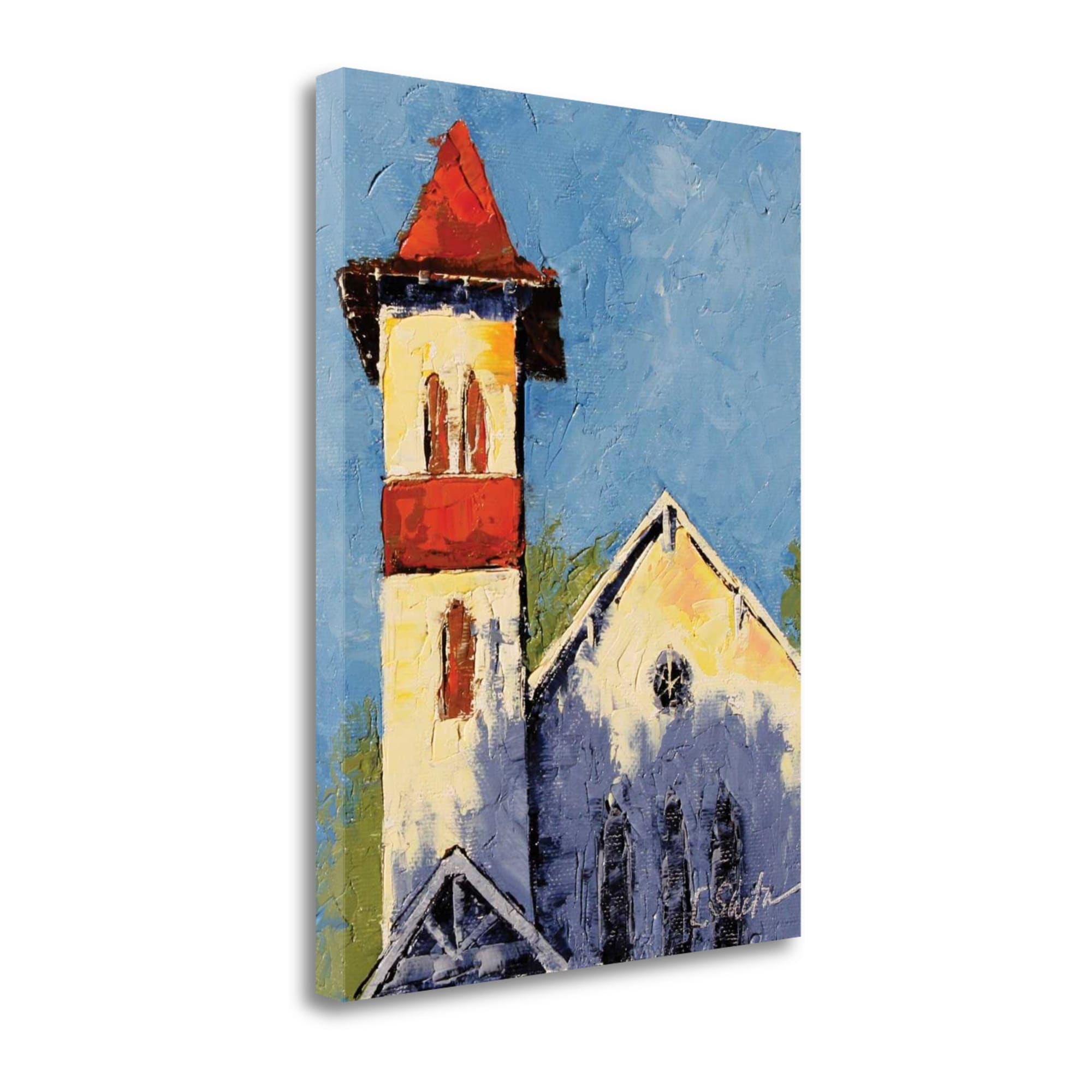 Tangletown Fine Art Old Church Leslie Saeta 23-in H x 17-in W Places ...