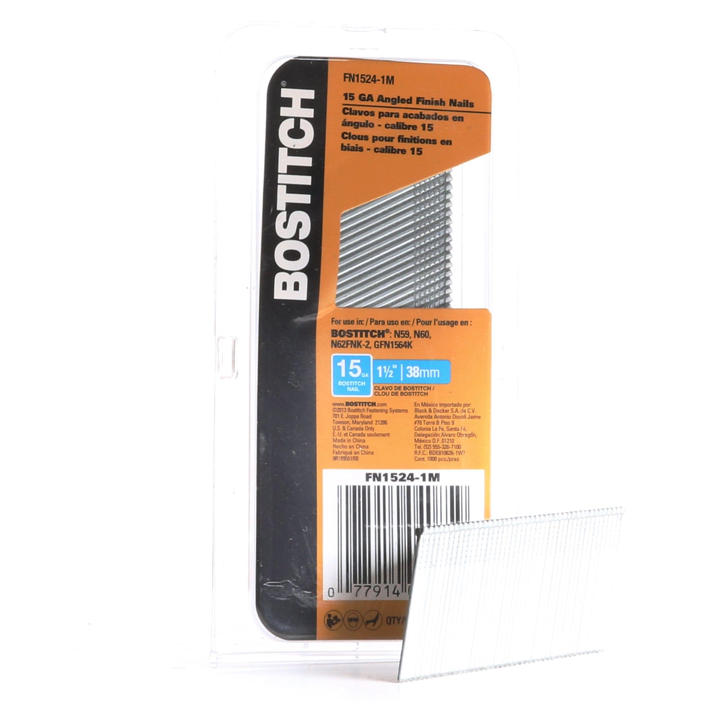 1000-Count Bostitch 2-1/2-in 15-Gauge Galvanized Steel Pneumatic Finish Nails 1000-Count Bostitch 2-1/2-in 15-Gauge Galvanized Steel Pneumatic Finish Nails