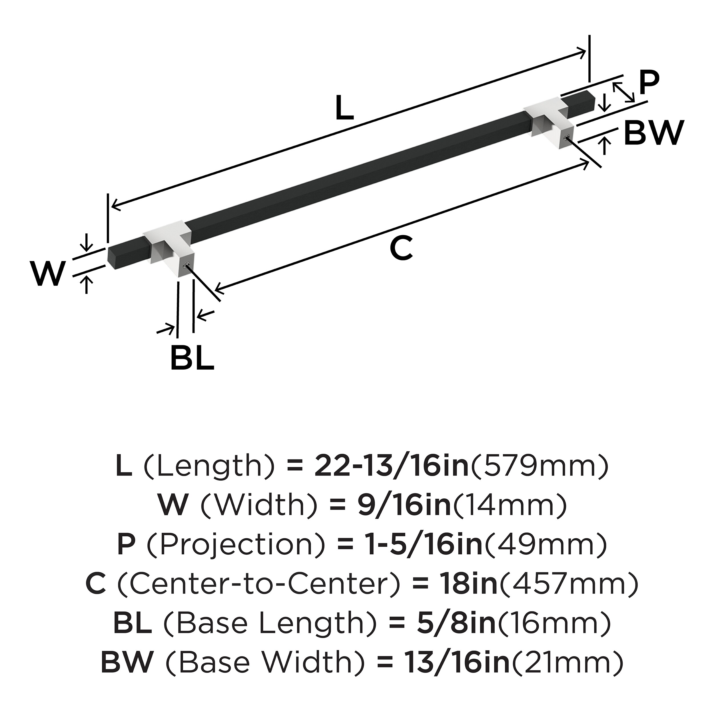 Amerock BP5409126BMB Cabinet-Pulls - View #4