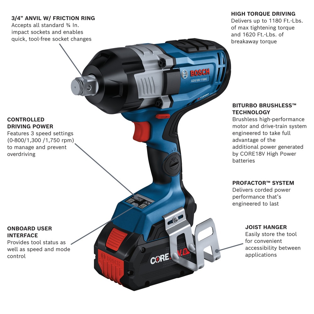 Bosch GDS18V-1180CB28 Cordless-Impact-Wrenches - View #2