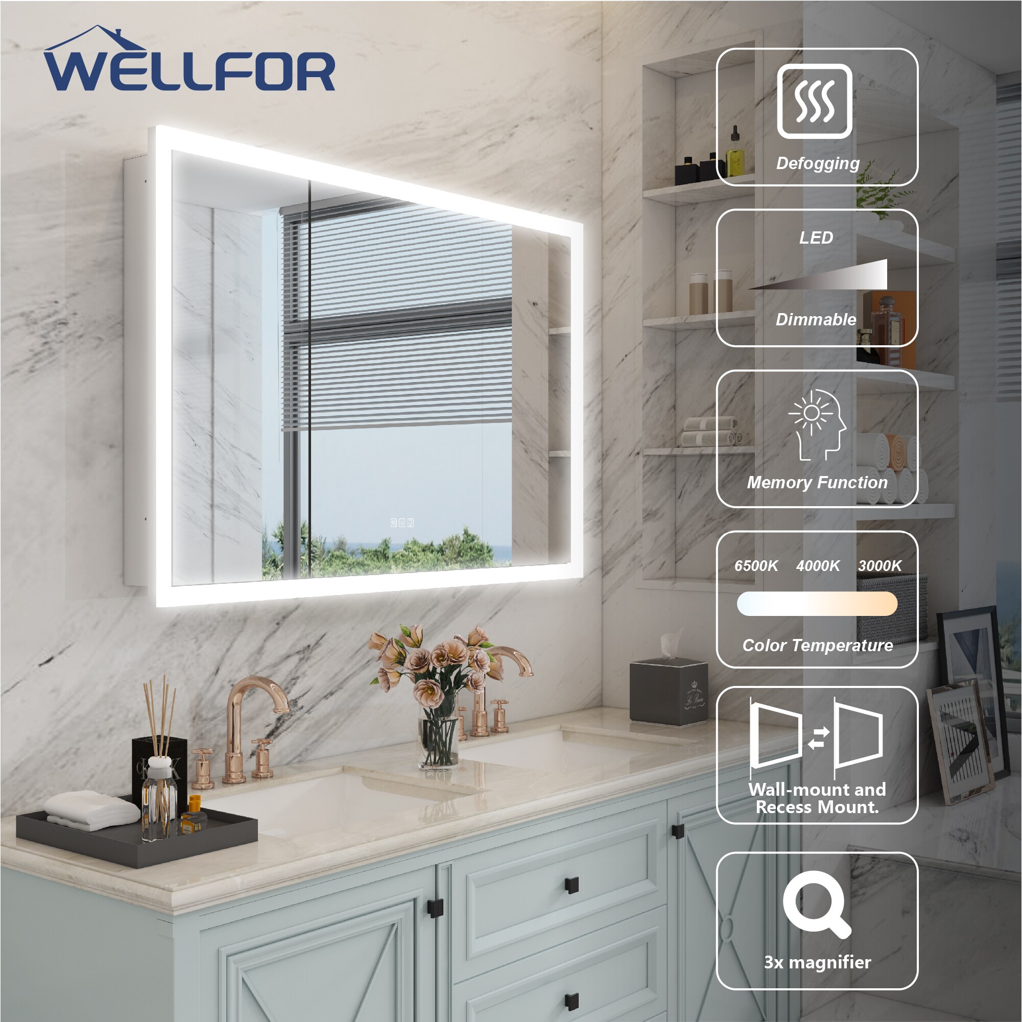 WELLFOR W13MCL4832 Bathroom-Medicine-Cabinets - View #4