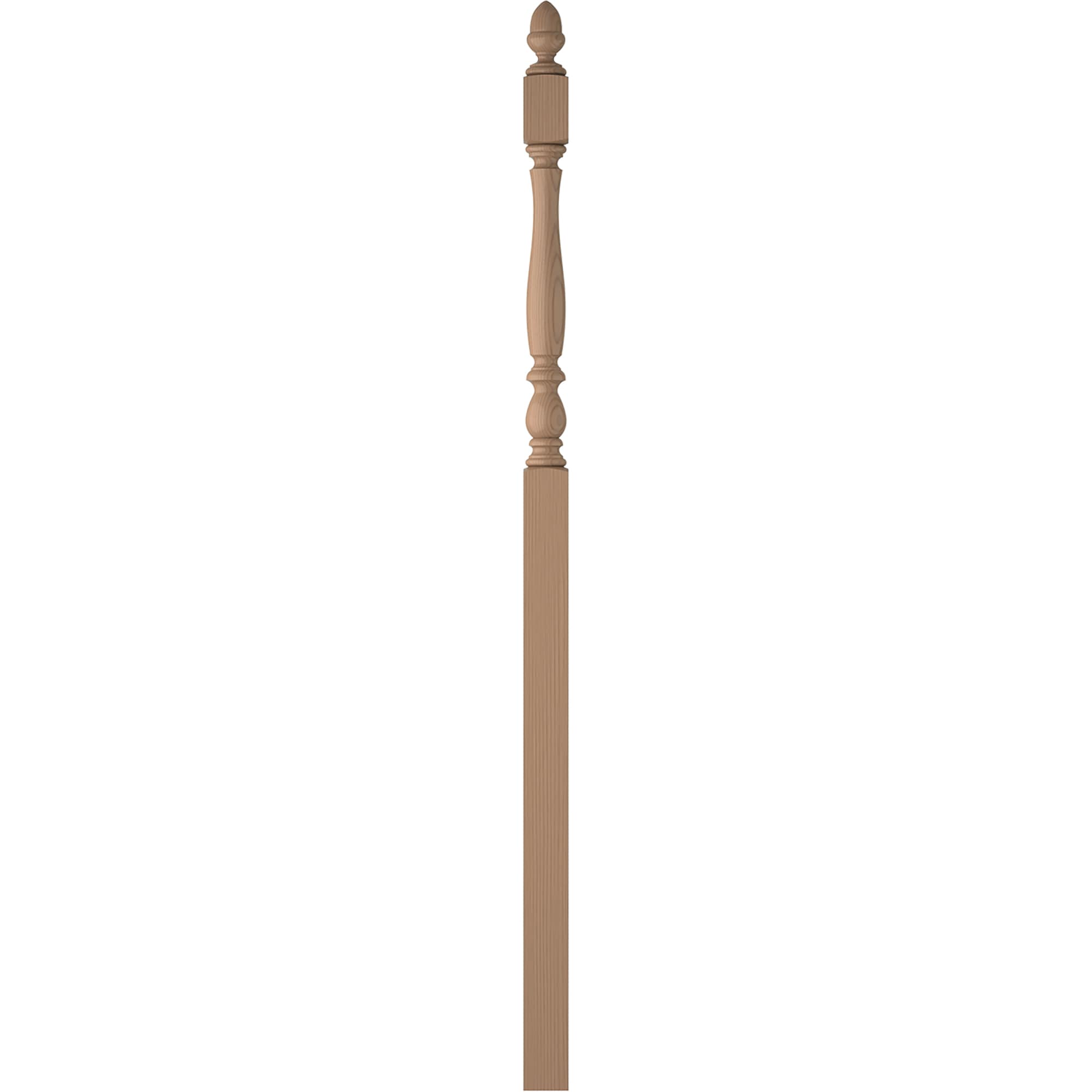 L.J. Smith Stair Systems LJP-3958-P Harbor 3.25-in x 77.75-in Unfinished Poplar Intermediate Stair Newel Post
