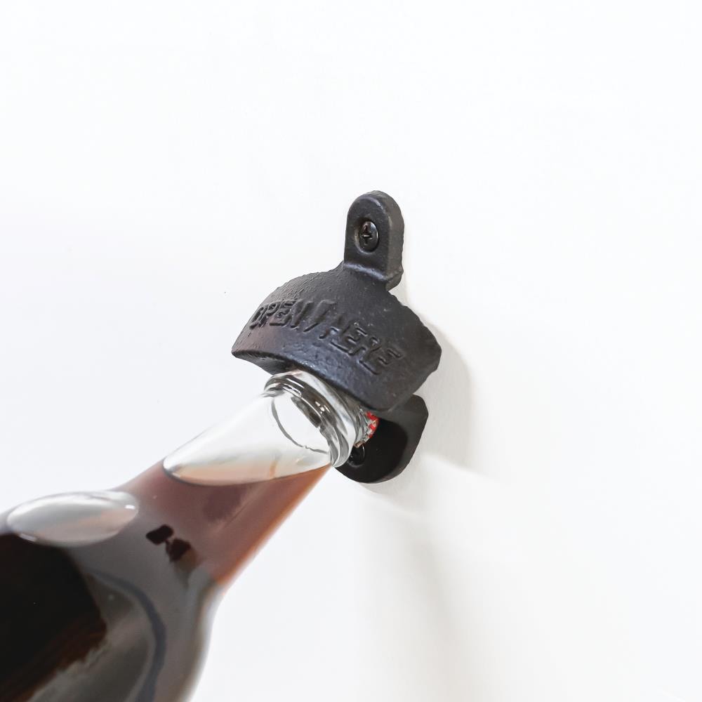 Brainerd Matte Black Manual Wall-mount Bottle Opener in the Bottle