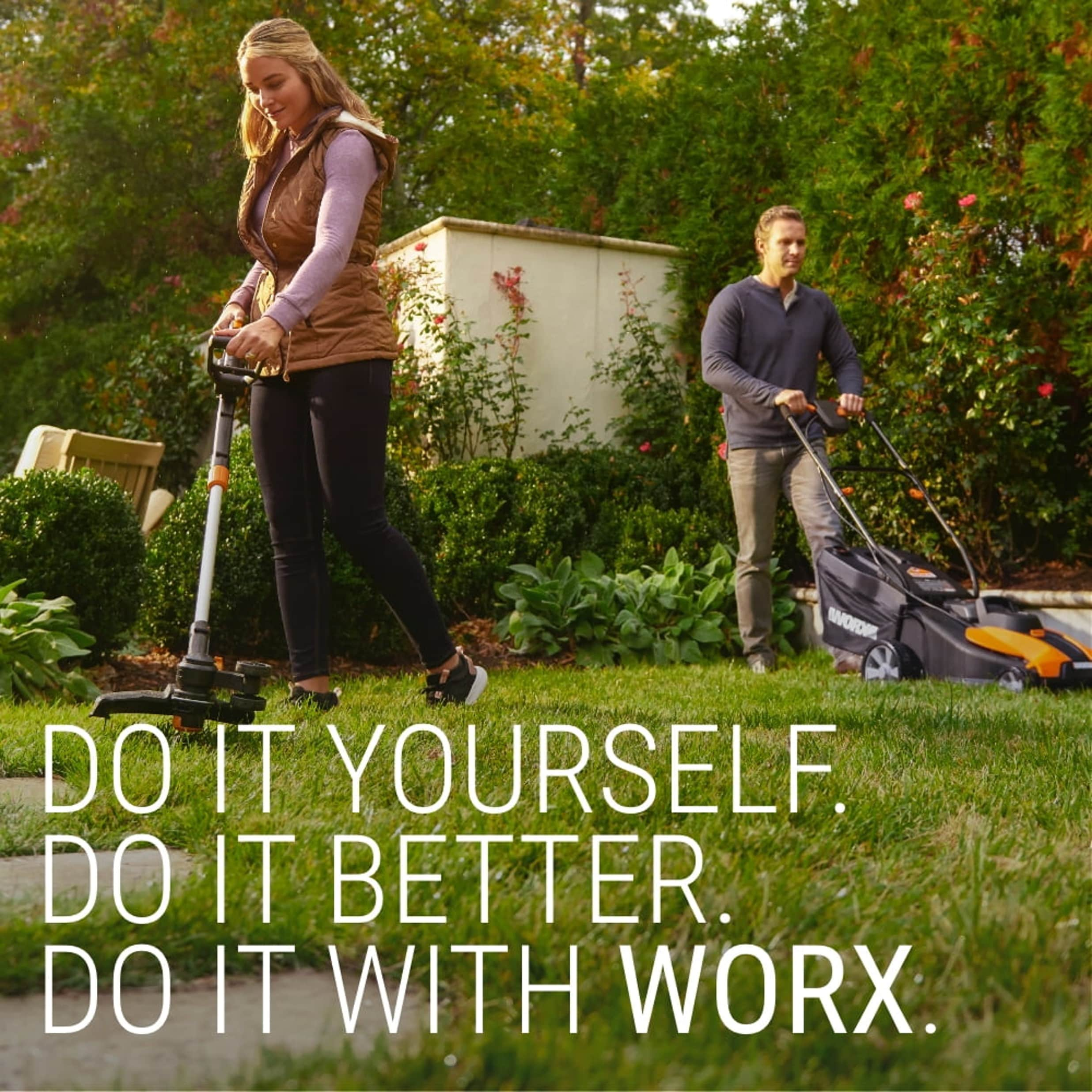 WORX POWER SHARE Hedge Trimmer Attachment in the String Trimmer