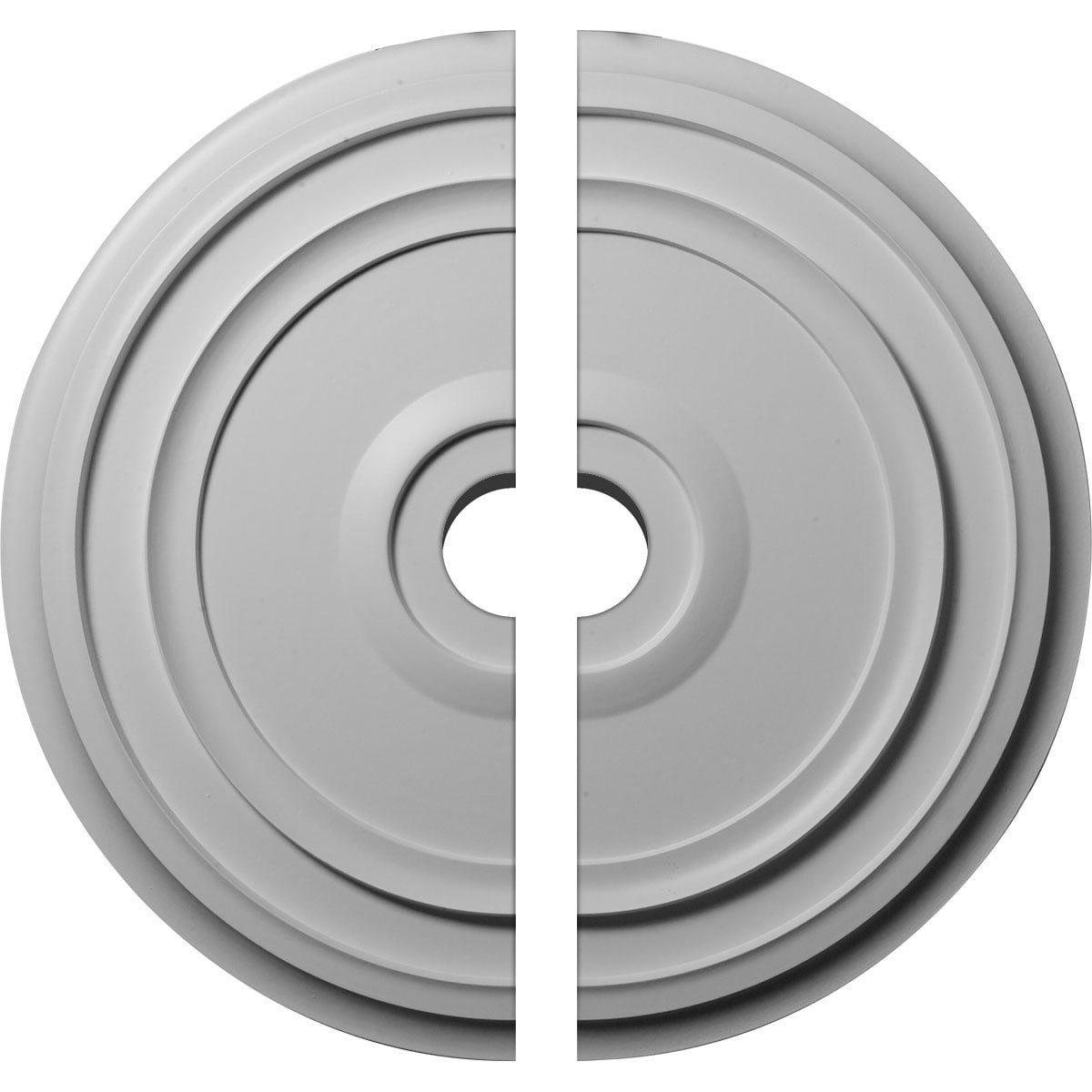Ekena Millwork CM24RE2-03500 Reece 24.3750-Inches W x 24.3750-Inches L Architectural Primed Polyurethane Split Ceiling Medallion