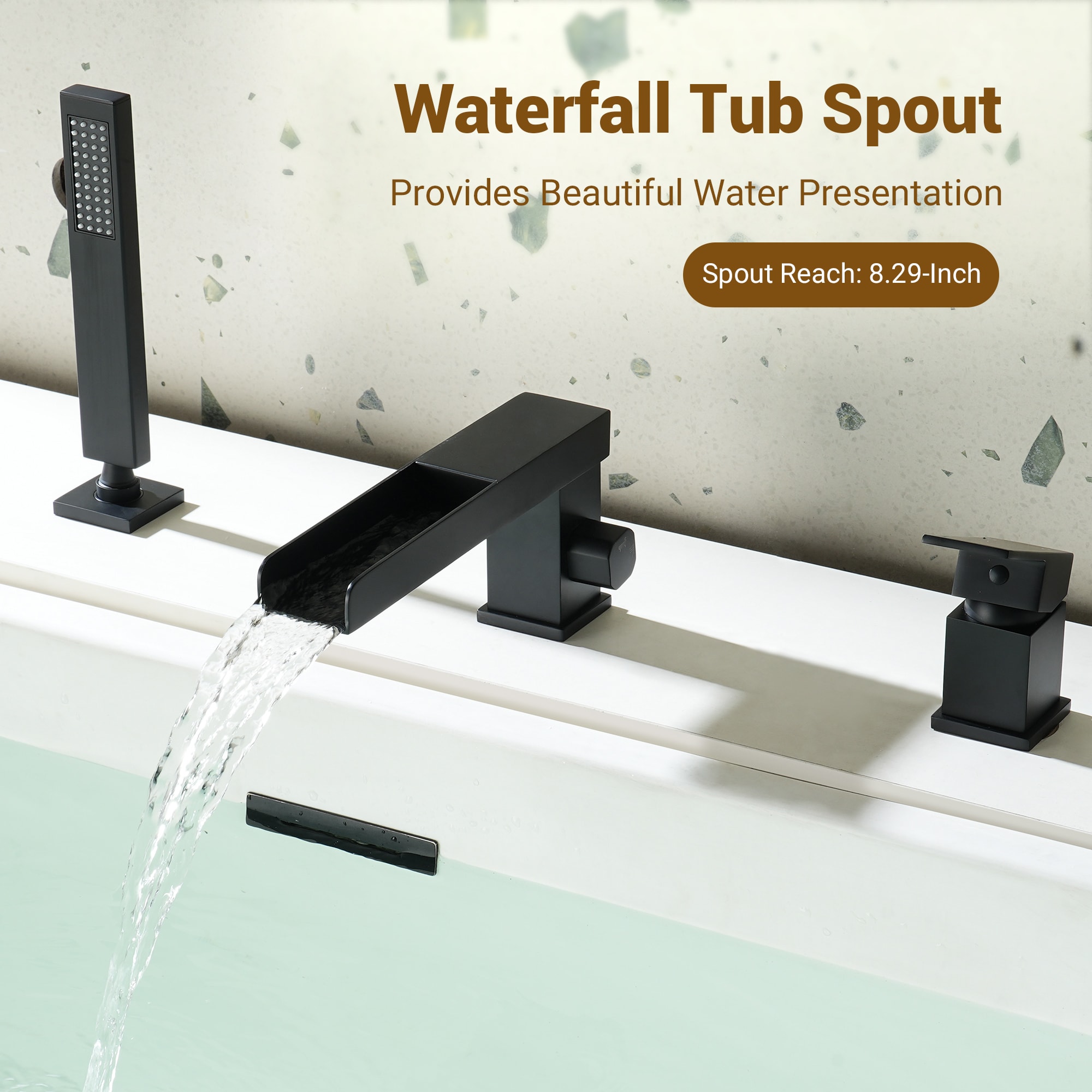 CASAINC CA-H4342-MB Roman-Tub-Faucets - View #5
