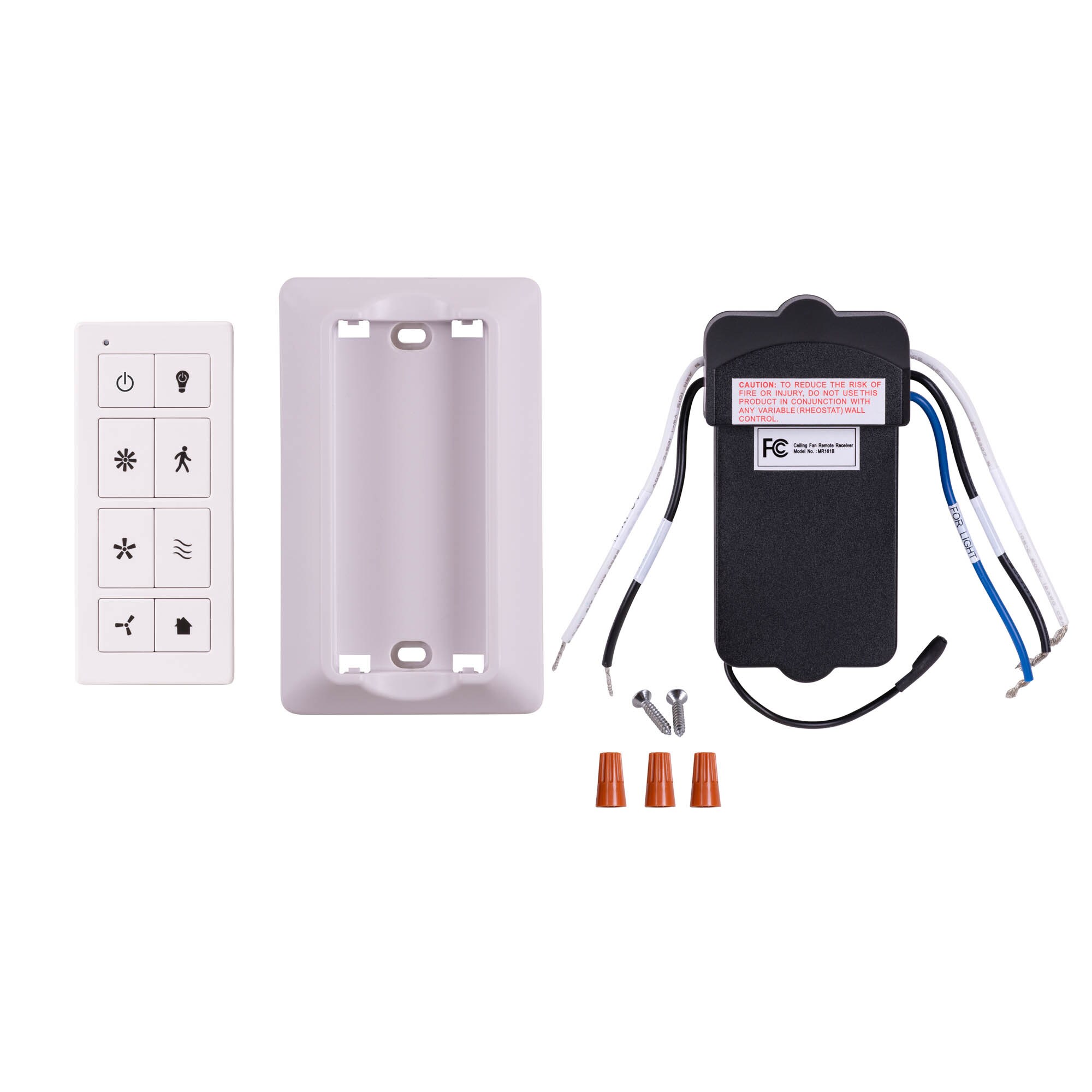 Universal White Matte Plastic Ceiling Fan Remote Control Kit