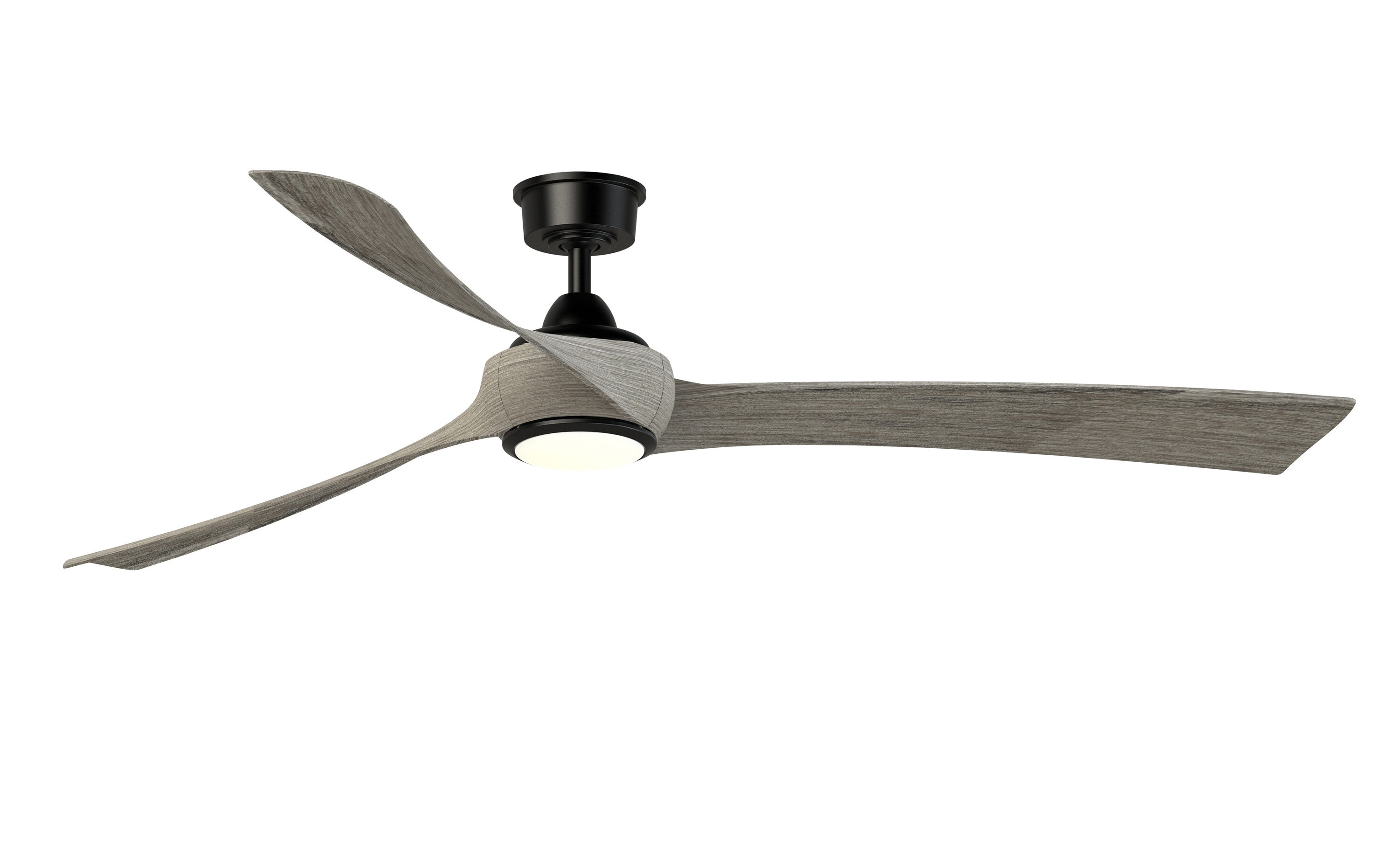 Fanimation Wrap Custom 52-in Brushed Nickel with Dark Walnut Blades Indoor/Outdoor Smart Ceiling Fan Light Kit Compatible and Remote (3-Blade) FPD8530BN-52DWA Sansujyuku sansujyuku.com