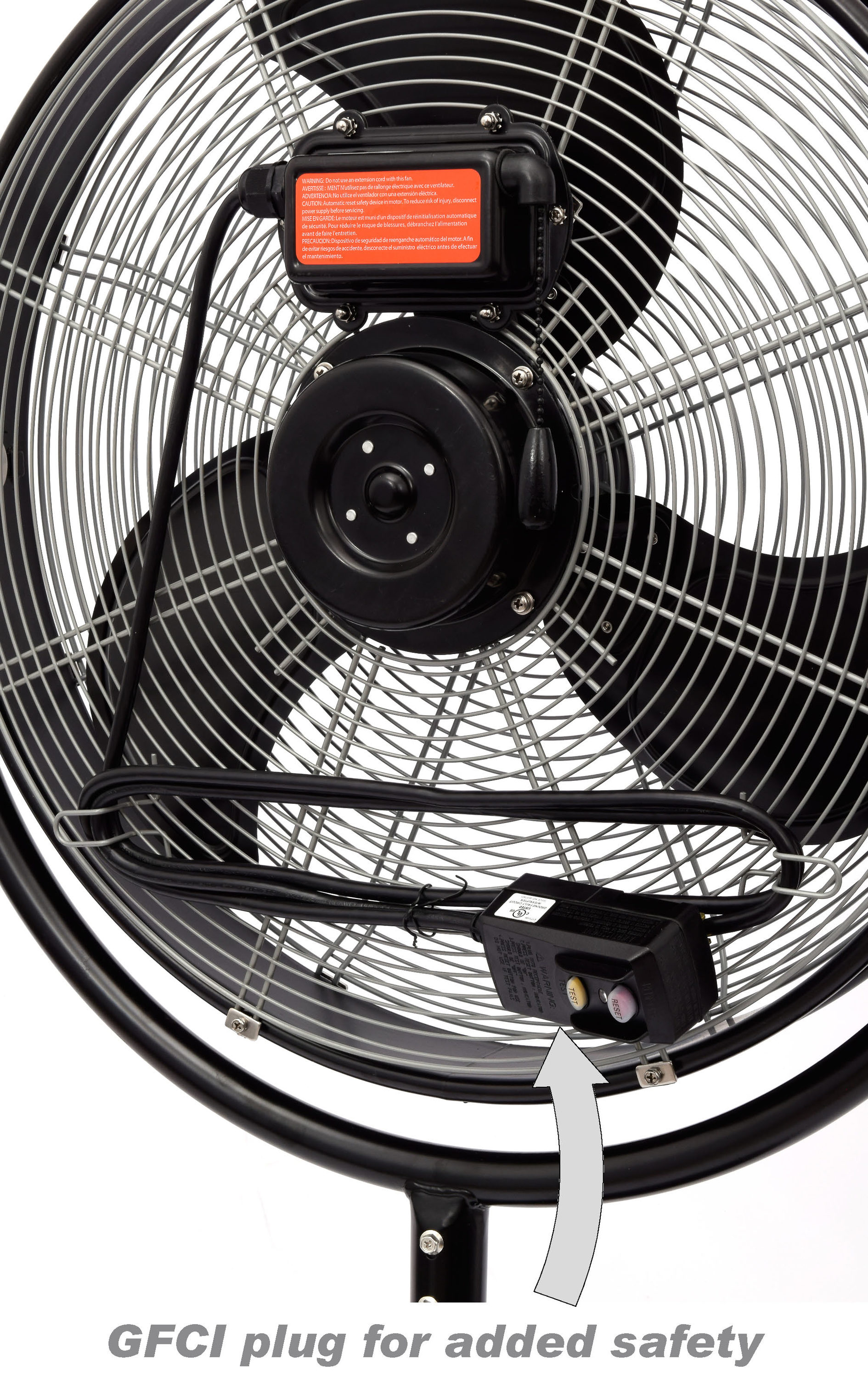 Utilitech 20in 3Speed Indoor or Outdoor Black Pedestal Fan in the