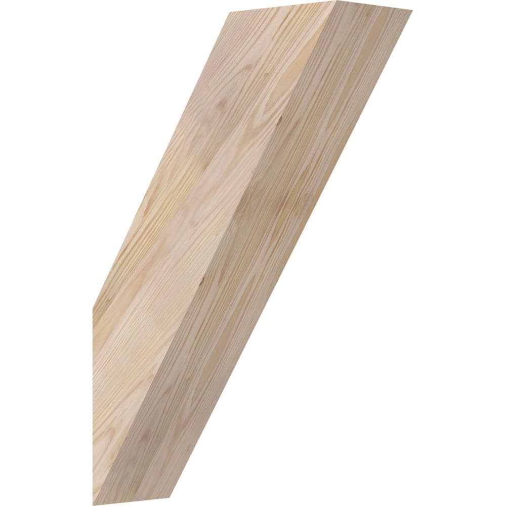 Ekena Millwork BRC06X16X24TRA00SDF 5-1/2-in x 16-in x 24-in Douglas Fir Unfinished Wood Traditional Smooth Knee Brace
