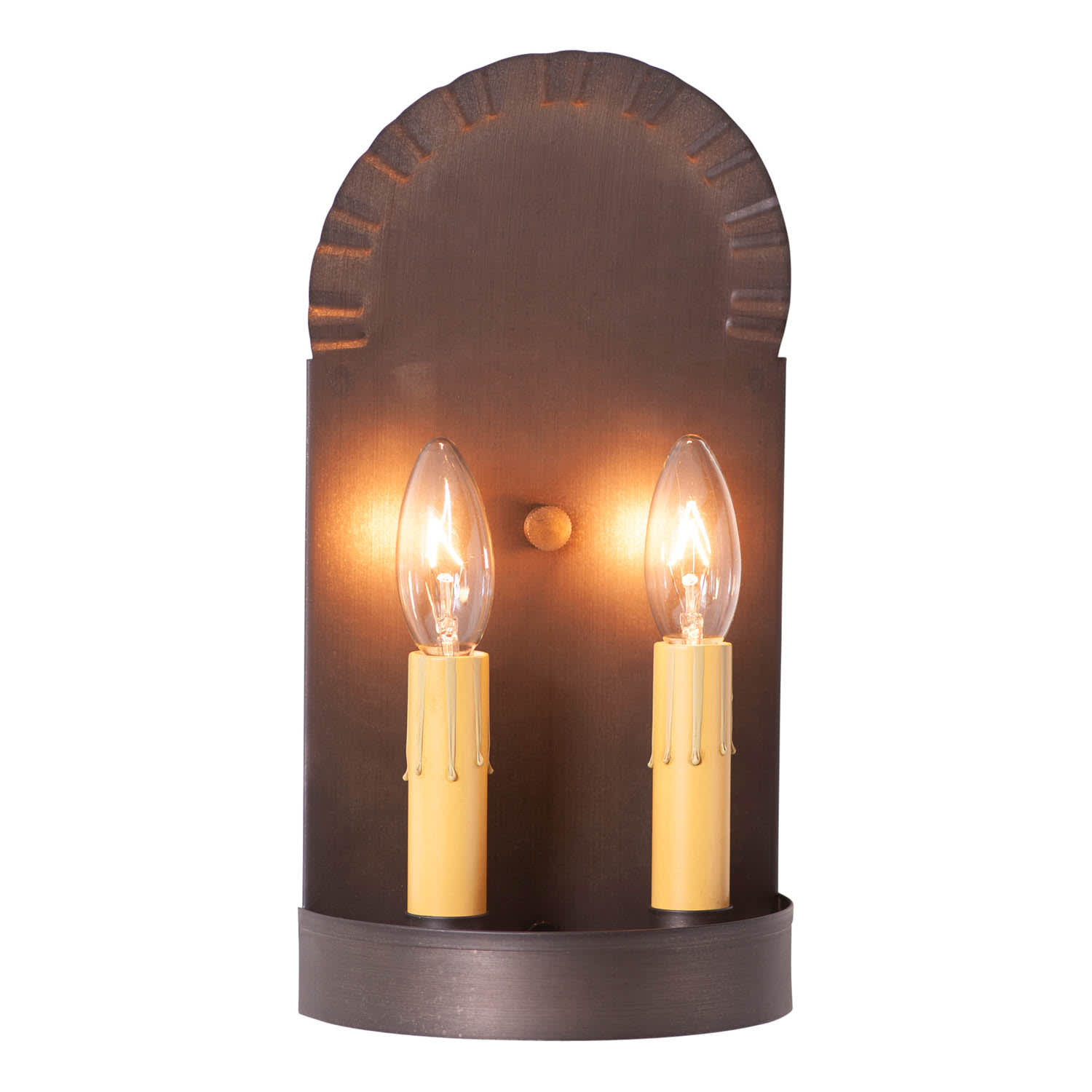 Irvin's Tinware Irvins Country Tinware 2-Light Colonial Electric Tin Sconce