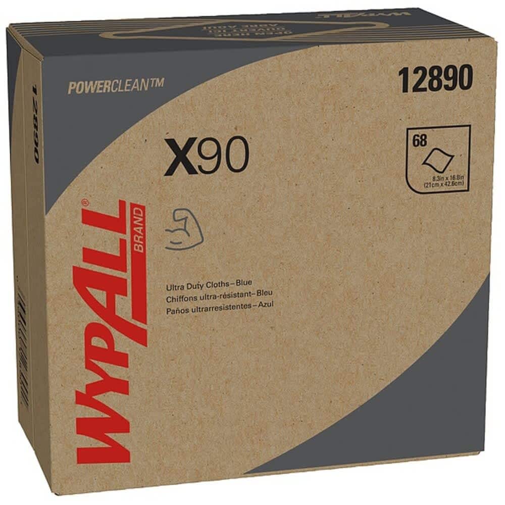 WYPALL Power Clean X90 Ultra Duty Cloths (12890) Wipes POP-UP BOX Blue Denim 5 Boxes /Case PK5 #12890
