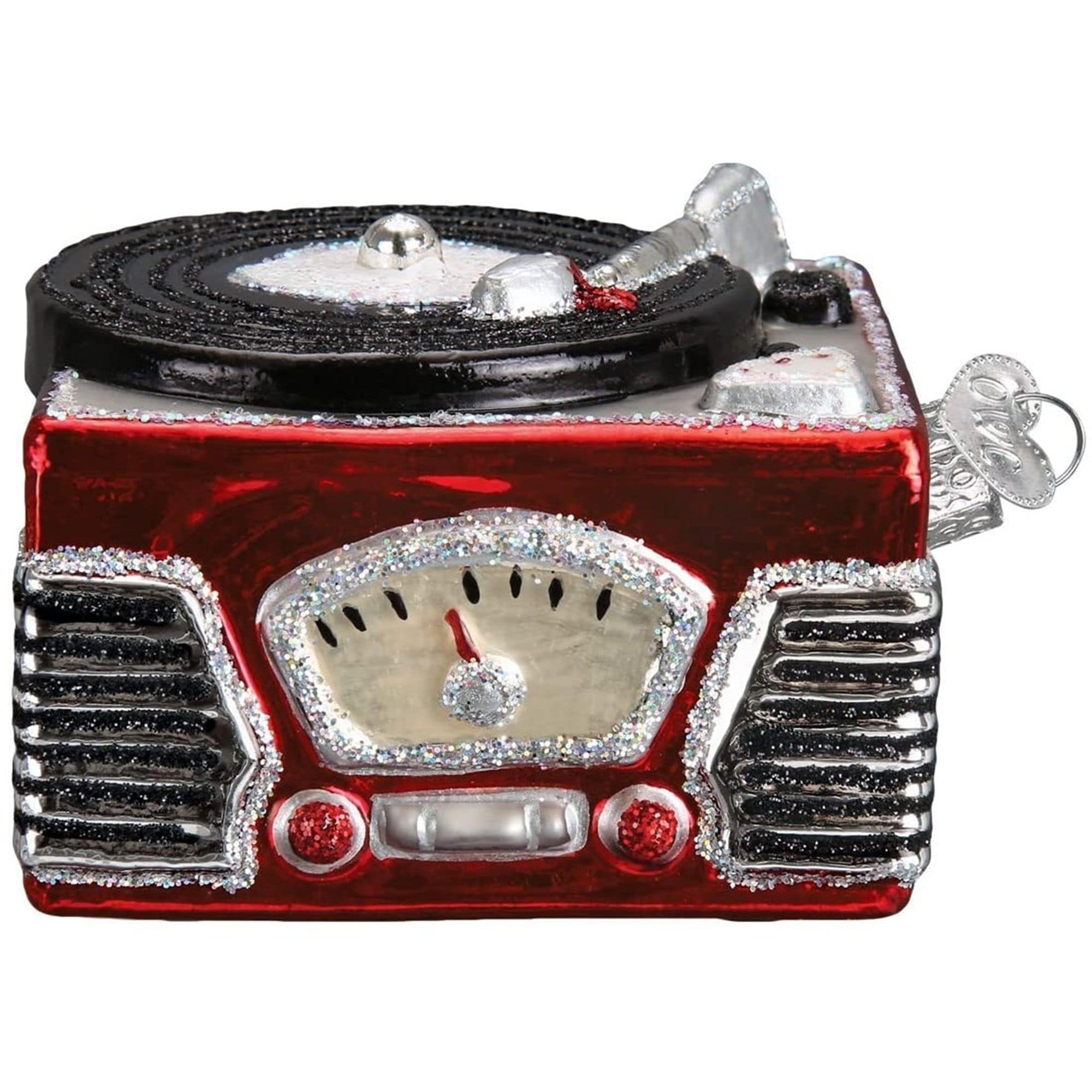 Old World Christmas 729343380432 Glass Blown Ornament for Christmas Tree - Record Player