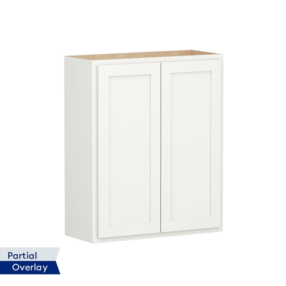 Shenandoah PRO Express SPE 92MPS-313 Breckenridge 30-in W x 36-in H x 12-in D Linen Partial Overlay Wall Fully assembled Plywood Cabinet (Recessed Panel Shaker)