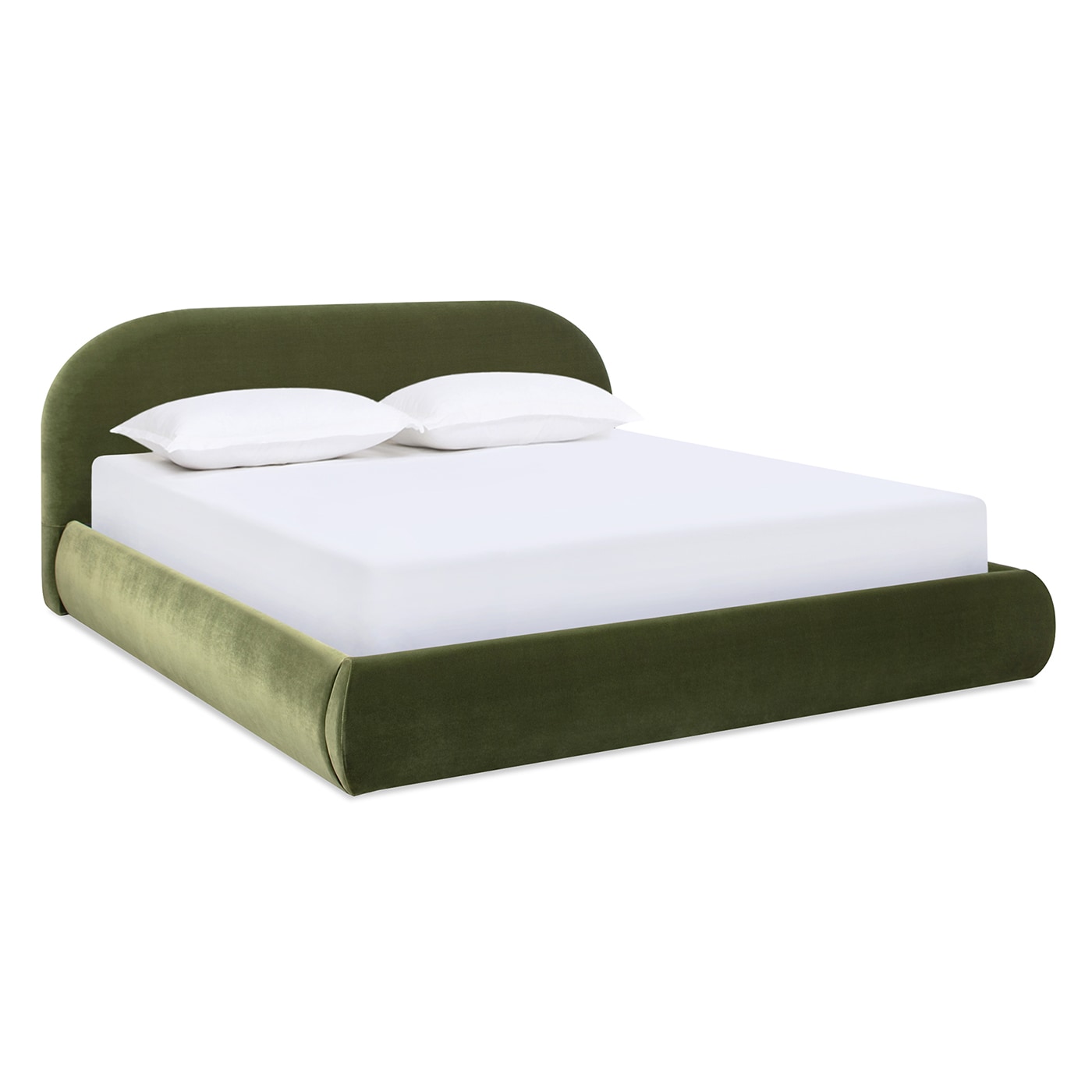 Jennifer Taylor Home L1-V036-4-50590 Archie Olive Green King Wood Platform Bed