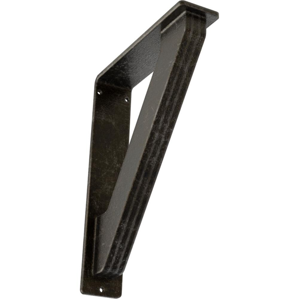 Ekena Millwork BKTM02X07X10TTRAWS Traditional 7.5-in x 2-in x 10-in Gray Wrought iron Countertop support bracket