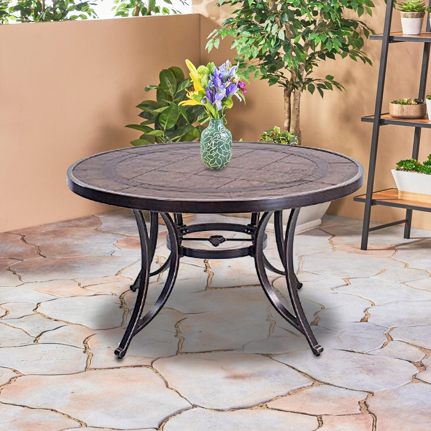 Mondawe Round Outdoor Dining Table 48 In W X 48 In L In The Patio