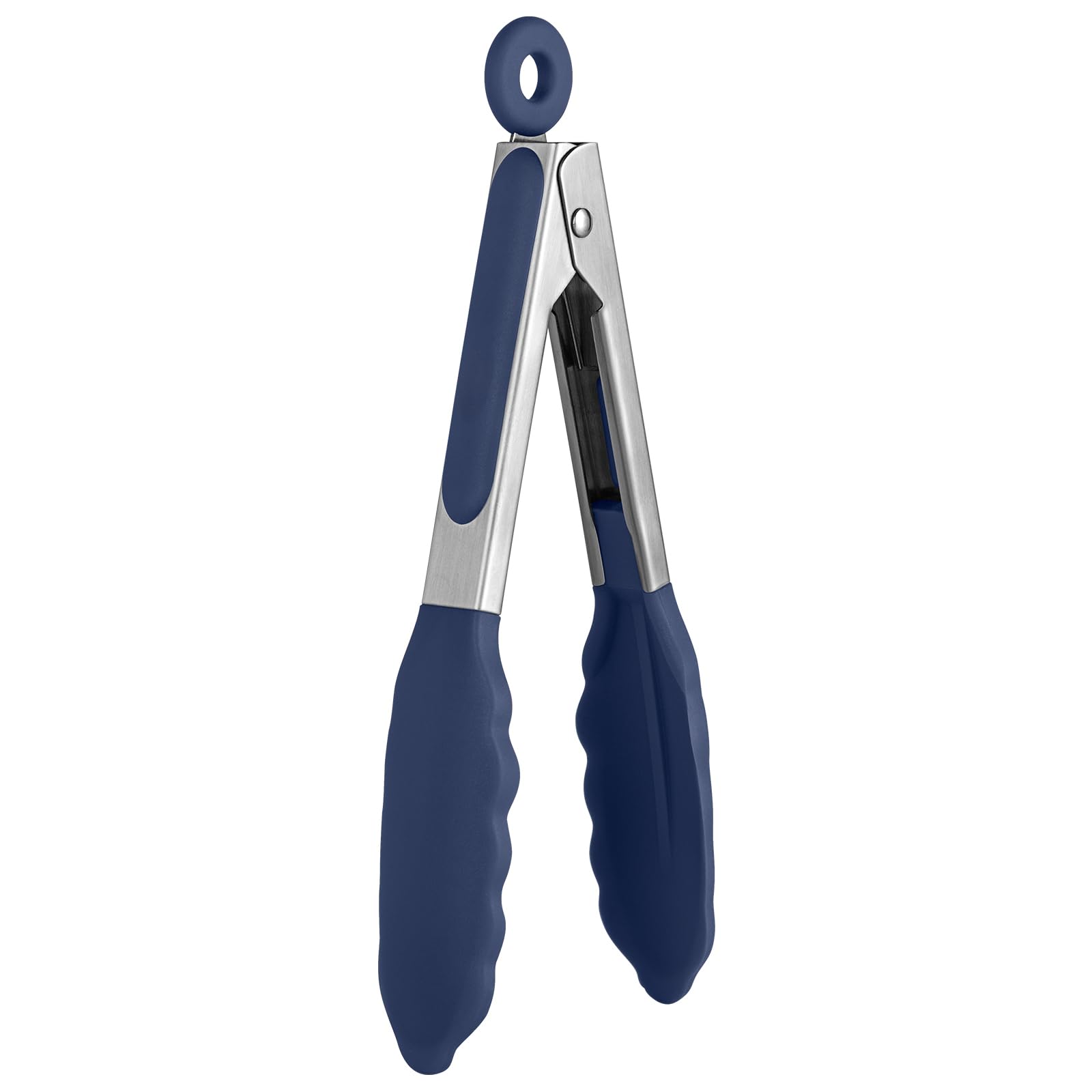 Oyezvary  7 Inch Silicone Cooking Tong with Heat Resistant Tips and Stainless Steel Handle for Serving and Cooking durable