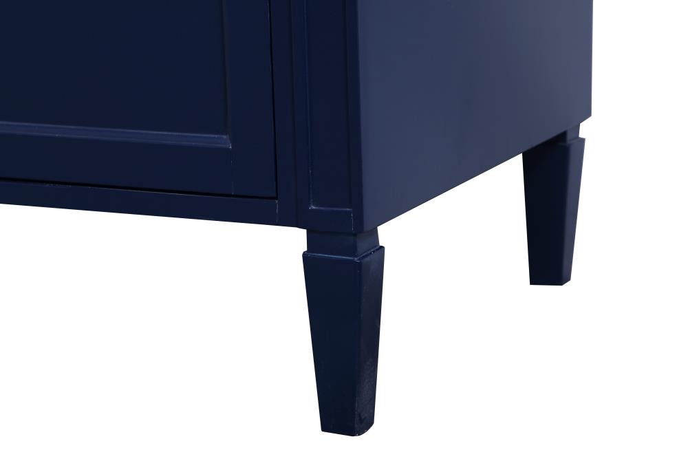 Elegant Decor First Impressions 32-in Blue Undermount Single Sink ...