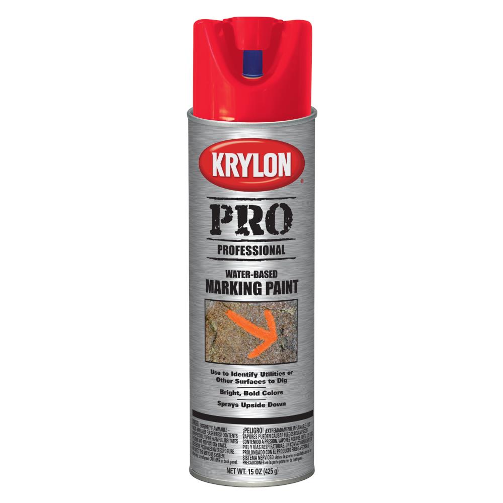 Krylon Satin Fluorescent Safety Red Fluorescent Spray Paint (NET WT. 15 ...