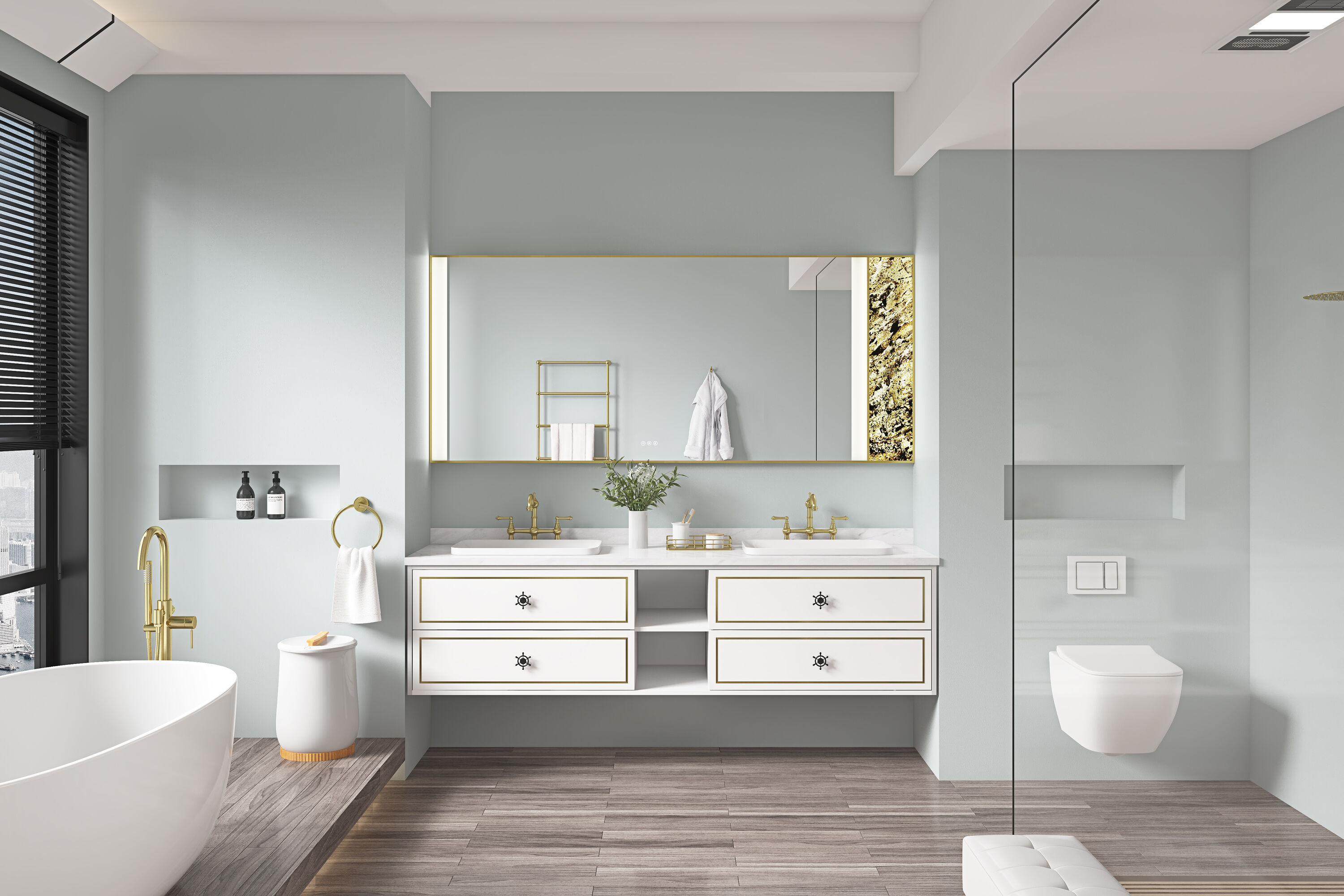 Vacolite KP38436-BG-HS Framed-Bath-Mirrors - View #2