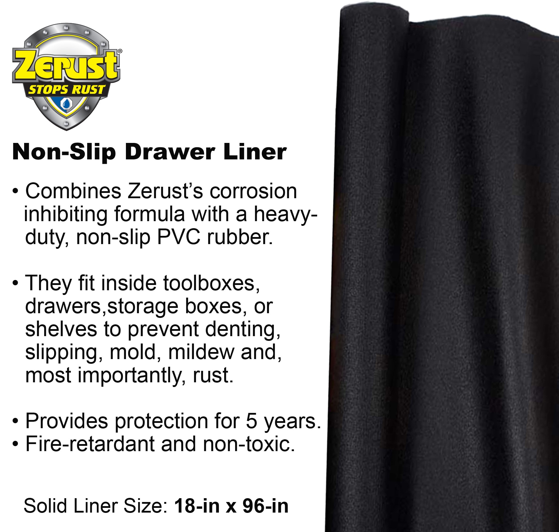 Zerust Non-slip Solid PVC Rubber Drawer Liner 1 Liner in the Tool Storage  Accessories department at