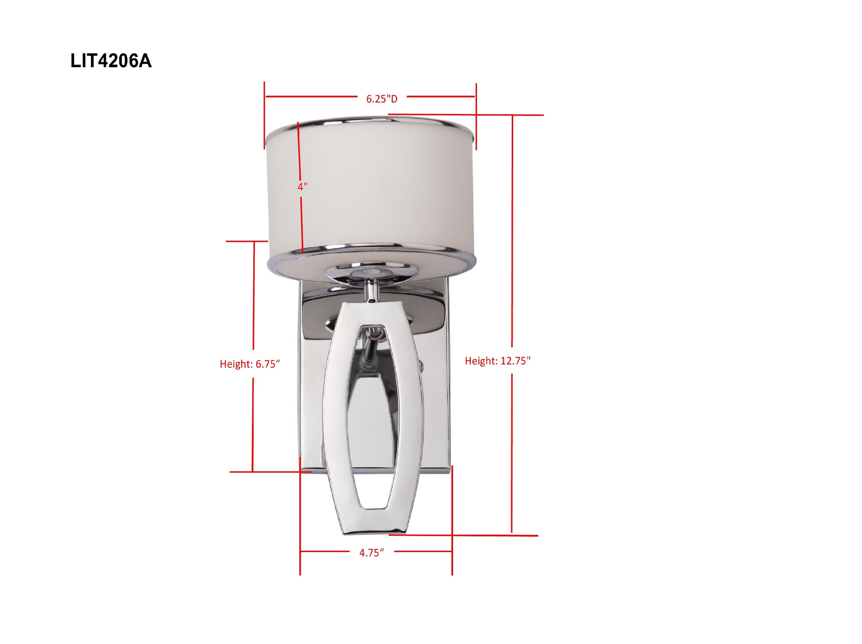 Lenora Chrome 12.75" Modern Drum Sconce with Etched White Glass - Set of 2