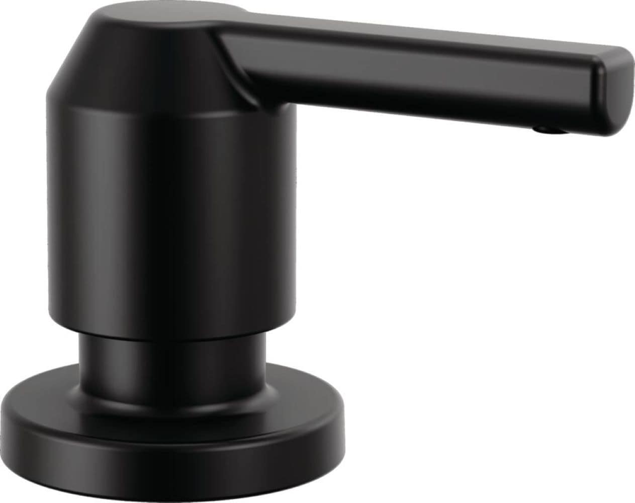 Delta Cordova Matte Black 13-oz Capacity Deck-mount Soap and Lotion Dispenser